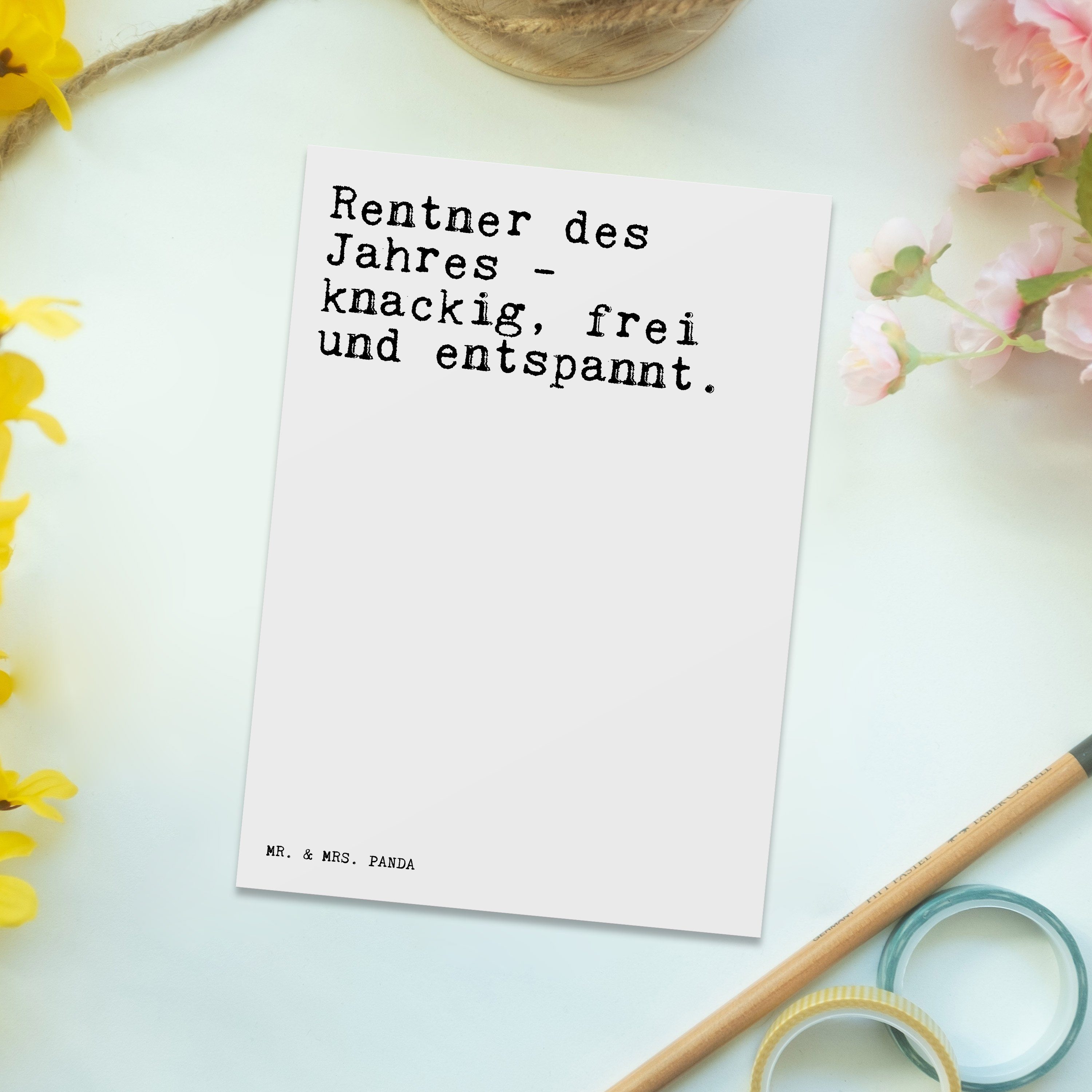 Mr. & Weiß Rentner Rentnerin, Jahres Weisheiten, Panda Postkarte -... - Ein - Geschenk, des Mrs