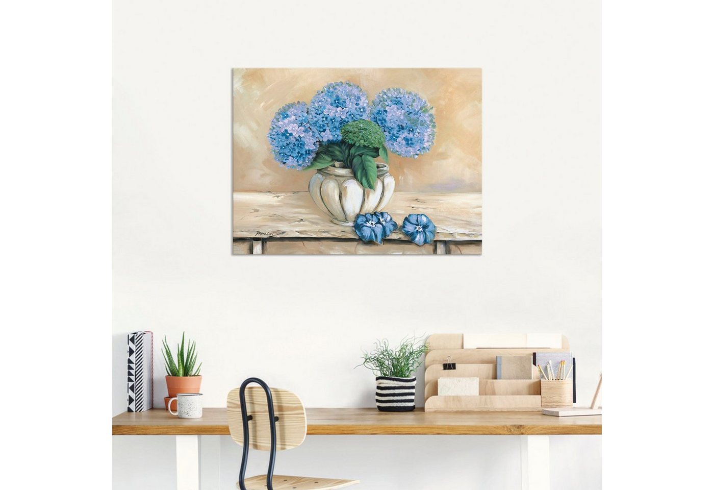 Artland Wandbild »Blaue Hortensien«, Blumen (1 Stück), in vielen Größen & Produktarten - Alubild / Outdoorbild für den Außenbereich, Leinwandbild, Poster, Wandaufkleber / Wandtattoo auch für Badezimmer geeignet-kaufen