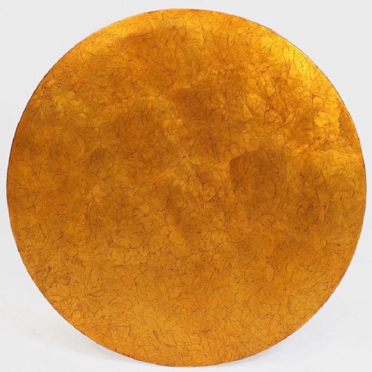 Beistelltisch Runder - 50 66 cm Antik Gold Massivholz H. Casa Luxus Padrino Ø Barock x Barock - Beistelltisch Möbel Tisch