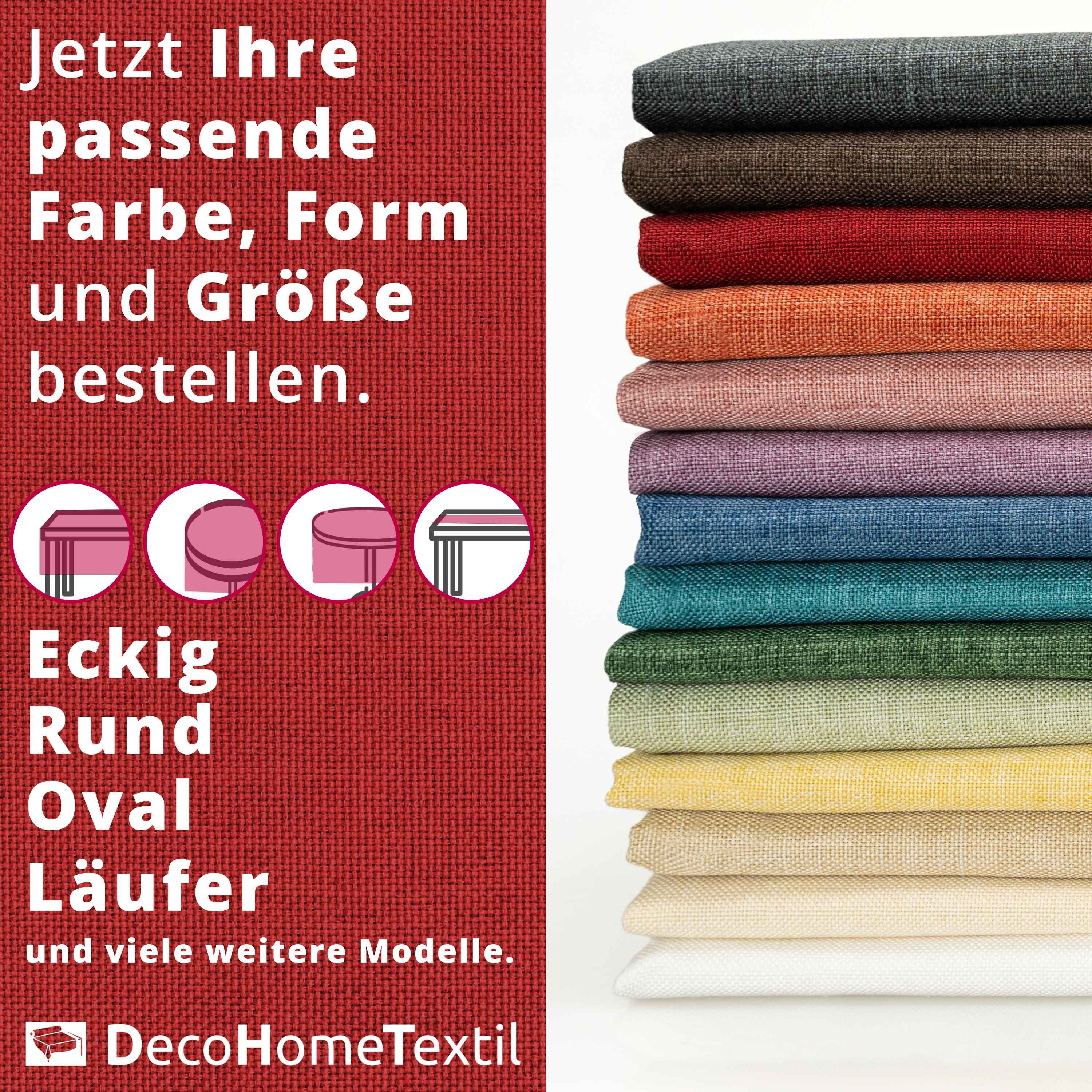 DecoHomeTextil Heimtextilmanufaktur Tischdecke Leinen Optik Tischdecke Tischtuch Abwaschbar Wasserabweisend – Bild 3 von 5