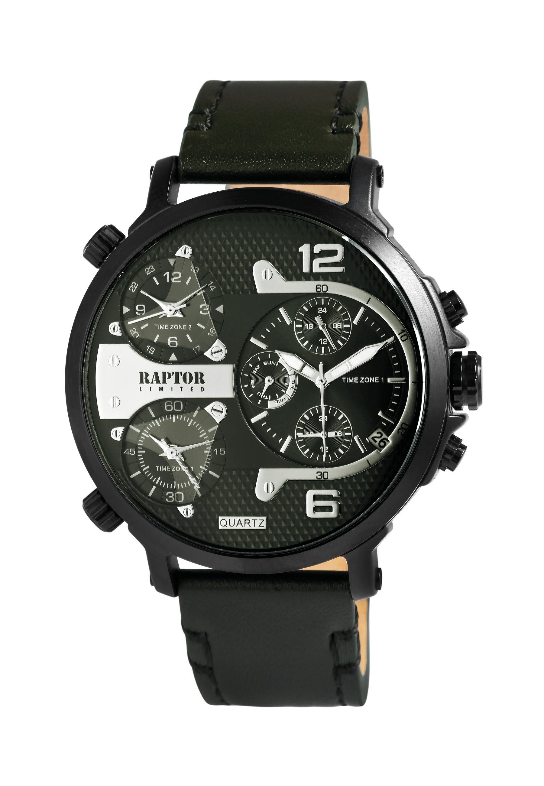 Raptor Limited Quarzuhr Maxx mit Echtlederband, günstig online kaufen