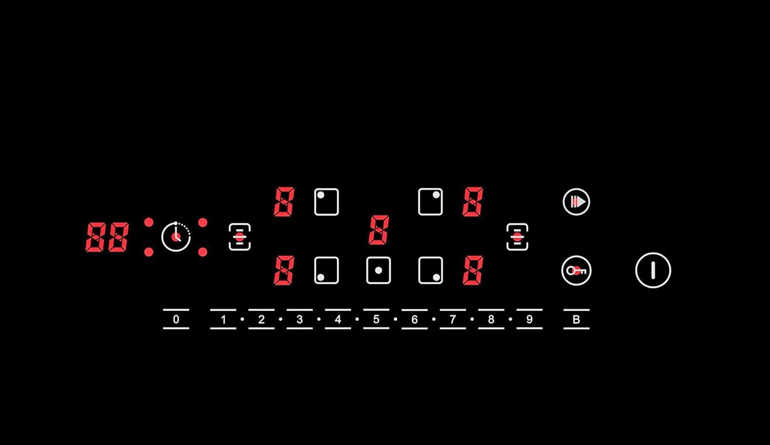 K&H Flex-Induktions-Kochfeld K&H 5 Zonen FLEX Induktionskochfeld 90cm Autark Eingebaut 90-IN-9400FLX