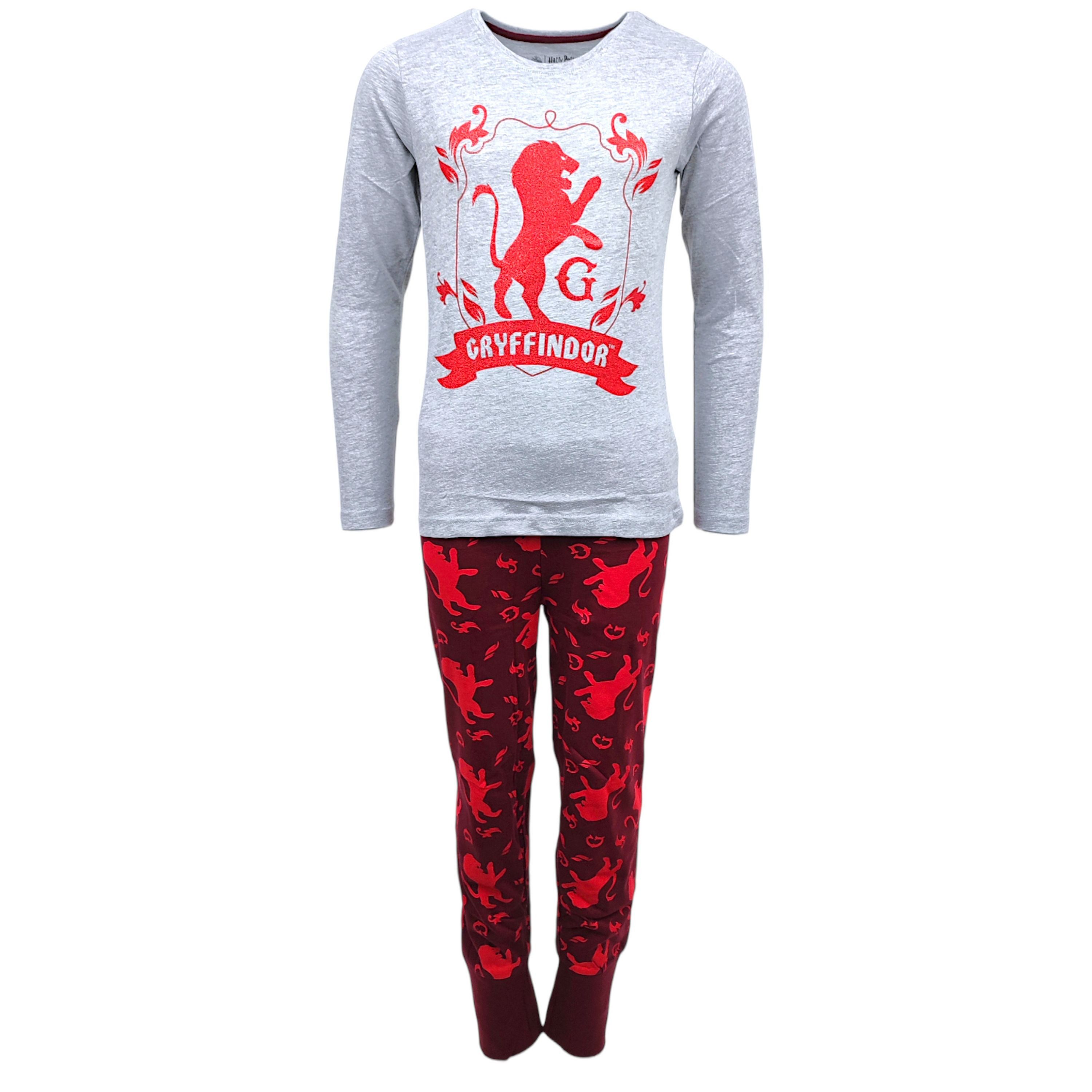 Harry Potter Schlafanzug Gryffindor (2 tlg) Mädchen Pyjama langarm Gr. 134 - 164 cm