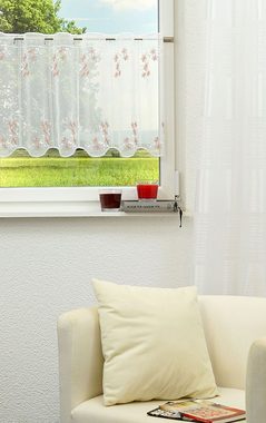 Scheibengardine Blütenranken, LYSEL®, (1 St), transparent, HxB 45x96cm
