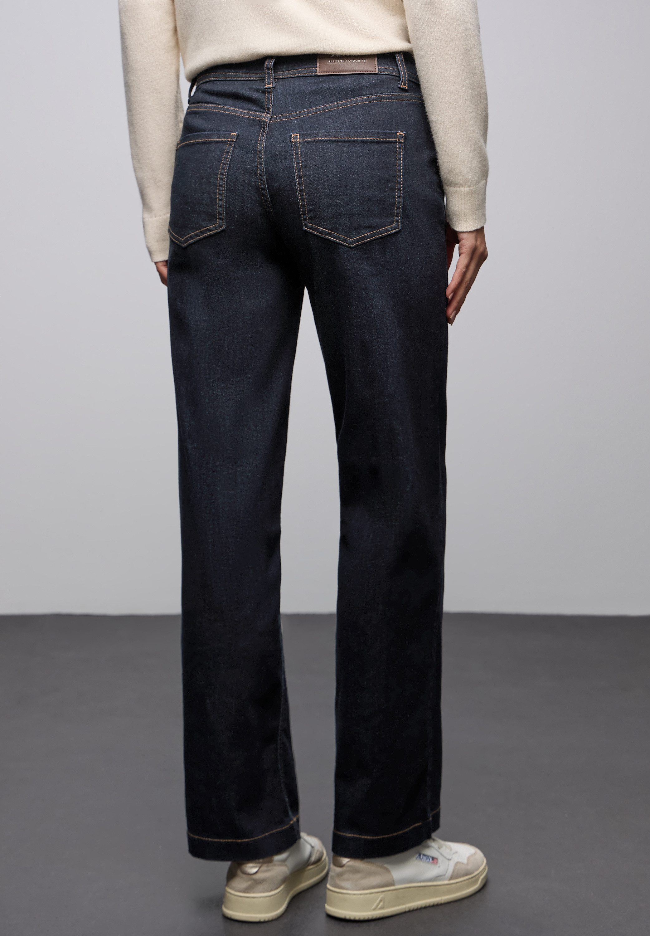 STREET ONE 5-Pocket-Jeans Rinsed Wide Leg Jeans