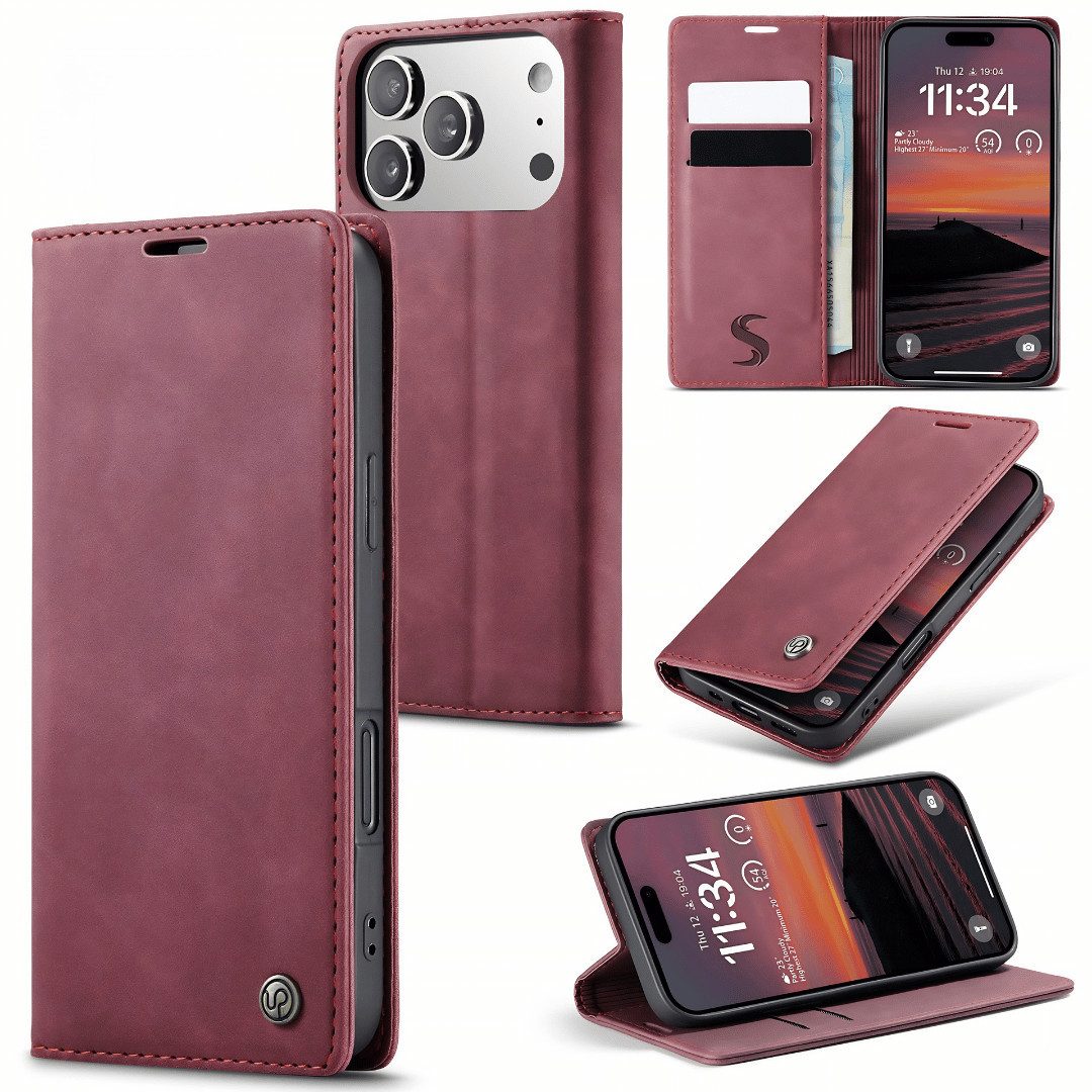 SmartUP Smartphone-Hülle für Apple iPhone 18 Pro Max Klapphülle Fliphülle Case Tasche Etui 6,9, integrierte Standfunktion, Kartenfächer