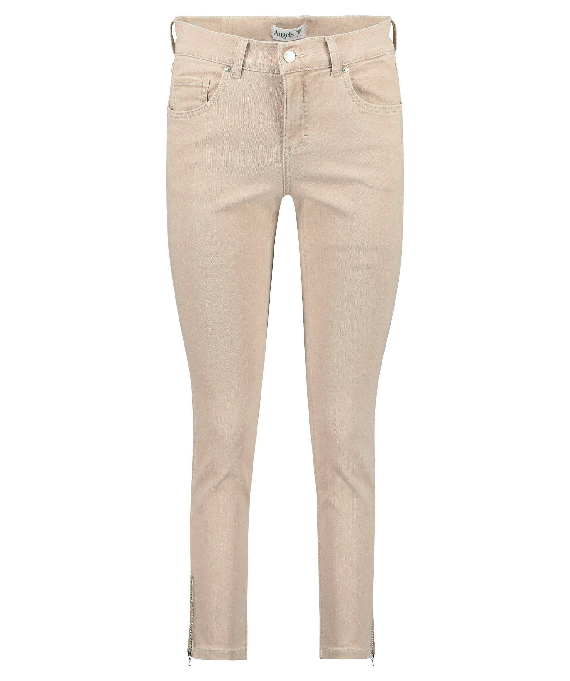 ANGELS 5-Pocket-Jeans Damen Jeans "Skinny Ankle Zip" Skinny Fit (1-tlg) sand (21)