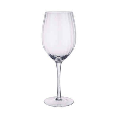 BUTLERS Rotweinglas MODERN TIMES Rotweinglas mit Rillen 550ml, Glas, mundgeblasen