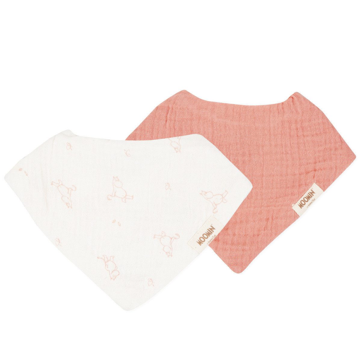 MOOMIN Dreieckstuch 2er Pack Dreieckstücher Unisex Kinder, Babyhalstuch, Lätzchen, Halstuch, Sabbertuch, Musselin