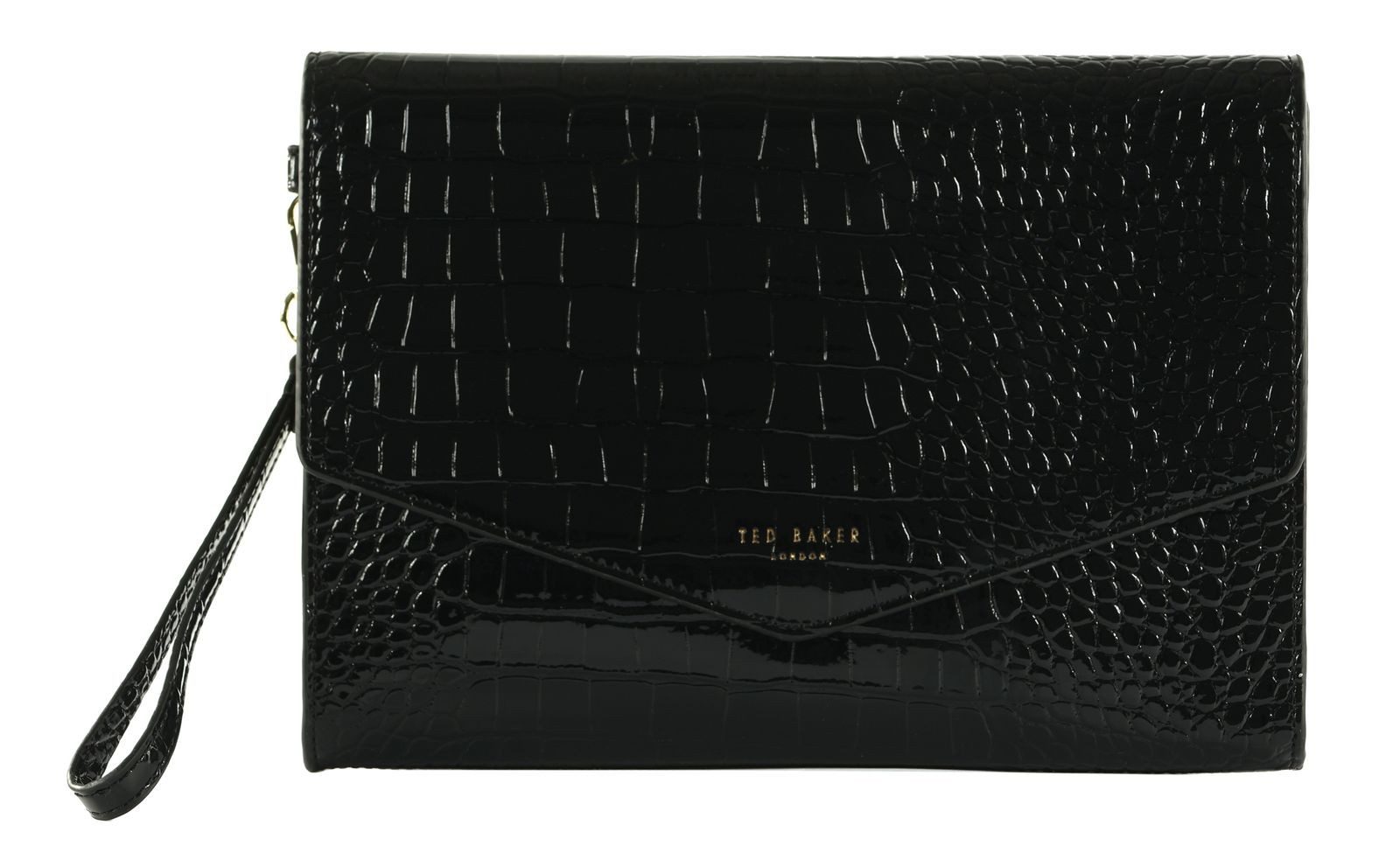 Ted Baker Clutch Croc Effect Icon Envelope Pouch