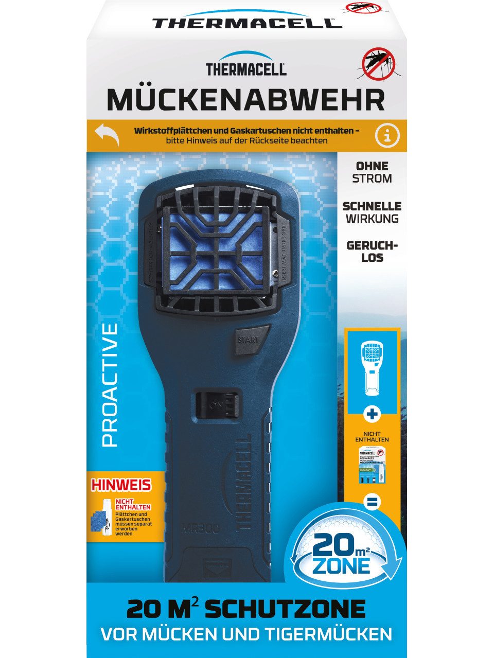 ThermaCell Vergrämungsmittel Thermacell Mückenabwehr Proactive Handgerät ohne