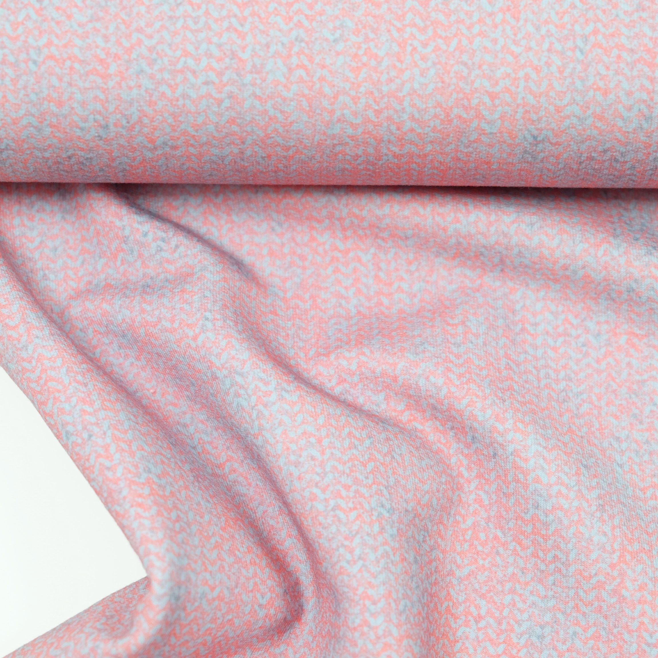 lillestoff Stoff Bio French Terry Shabby, Sweatstoff Lillestoff, Strickoptik, Meterware, 50 cm x 150 cm