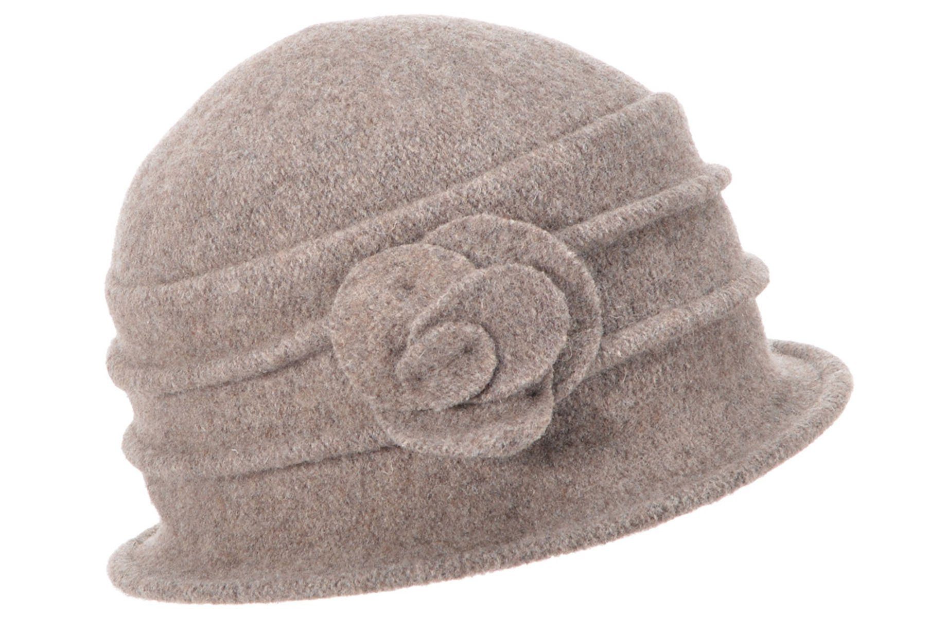 Seeberger Filzhut Walkglocke mit kleiner Blume günstig online kaufen