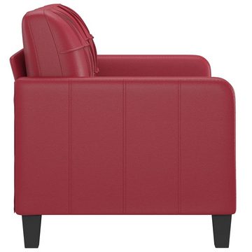 vidaXL Sofa 2-Sitzer-Sofa Couch Weinrot 120 cm Kunstleder