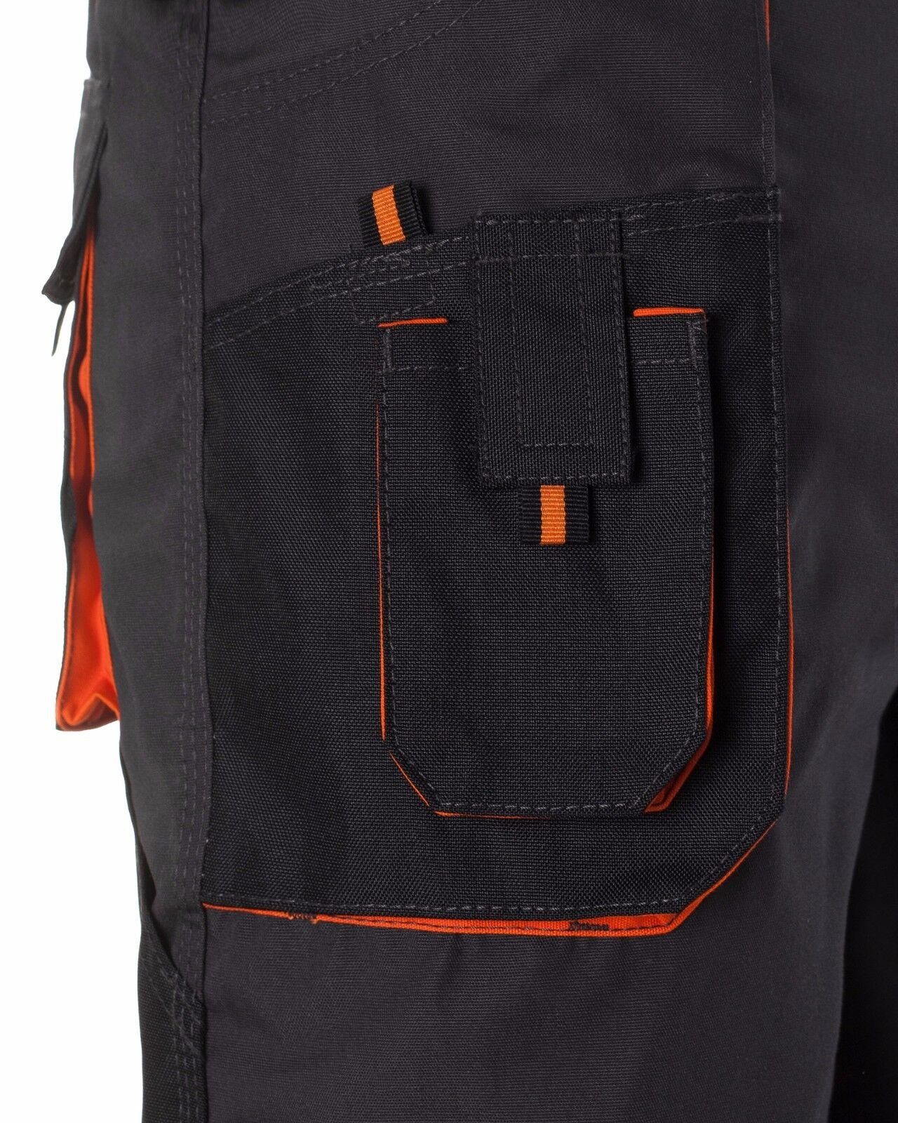 ART.MAS Arbeitshose PAS Classic - Sicherheitshose Mit Knietaschen Grau/Orange