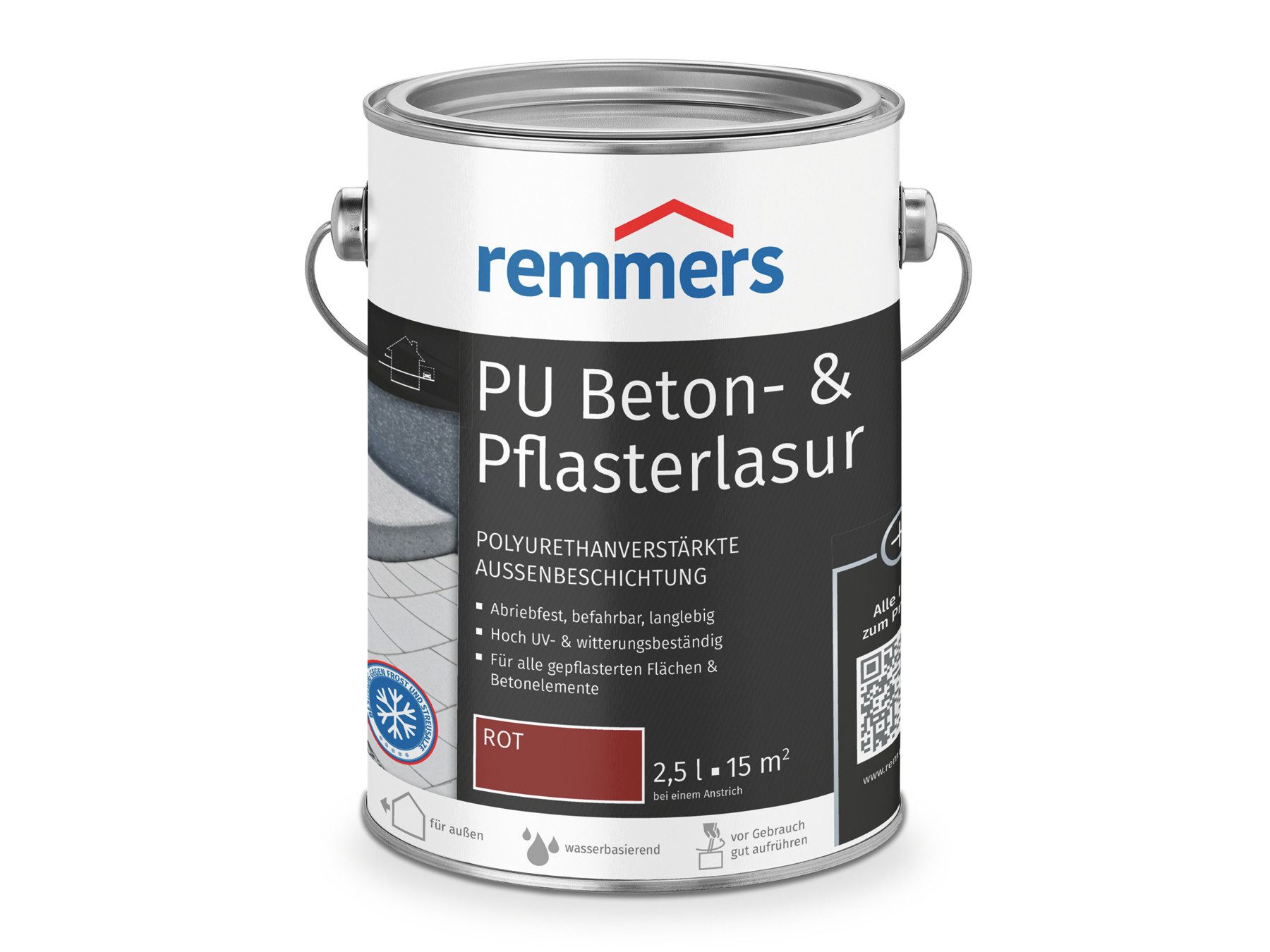 Remmers Lasur PU Beton- & Pflasterlasur anthrazit 2,5 Liter