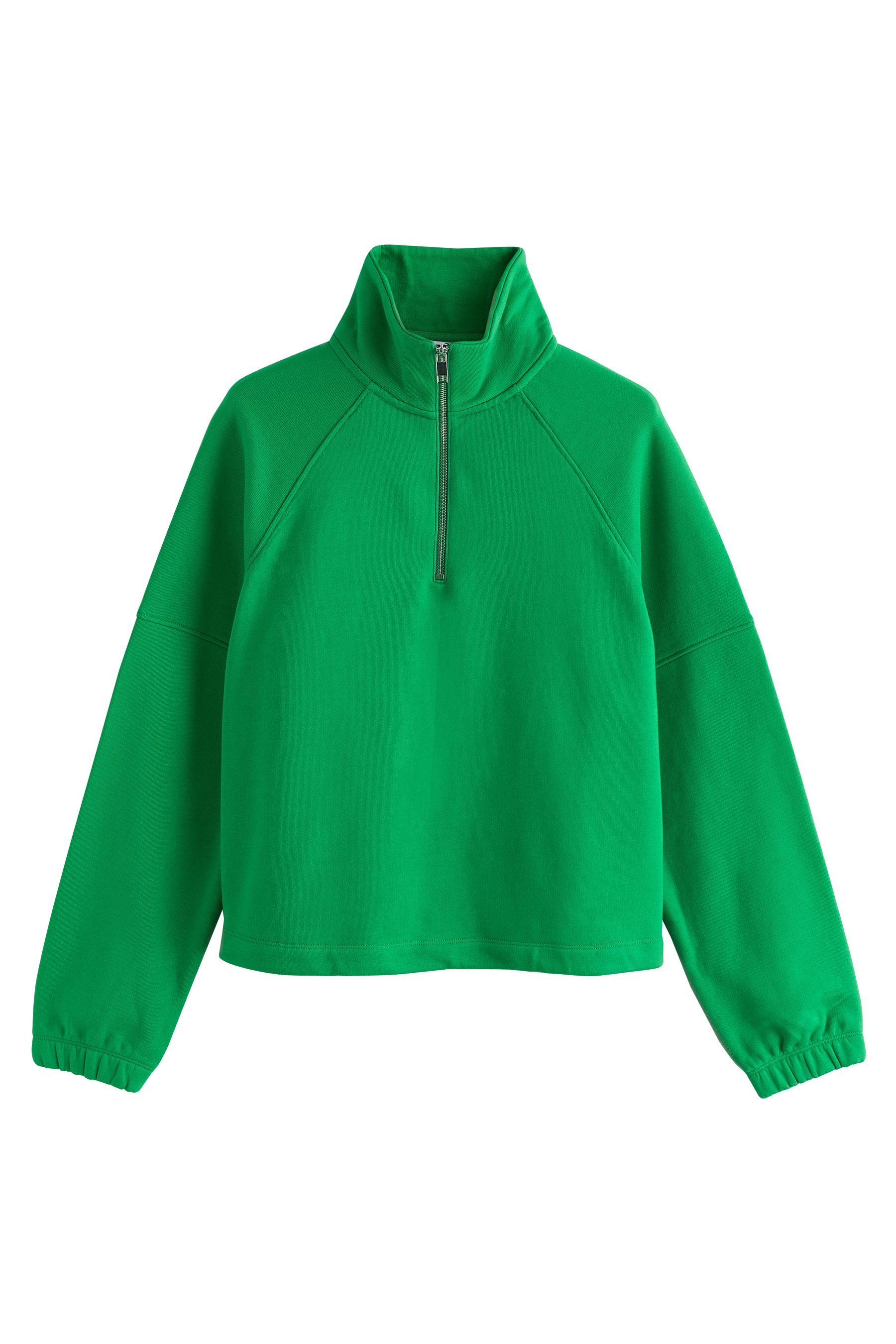 Sweatshirt Sweatshirt mit viertellangem Reißverschluss