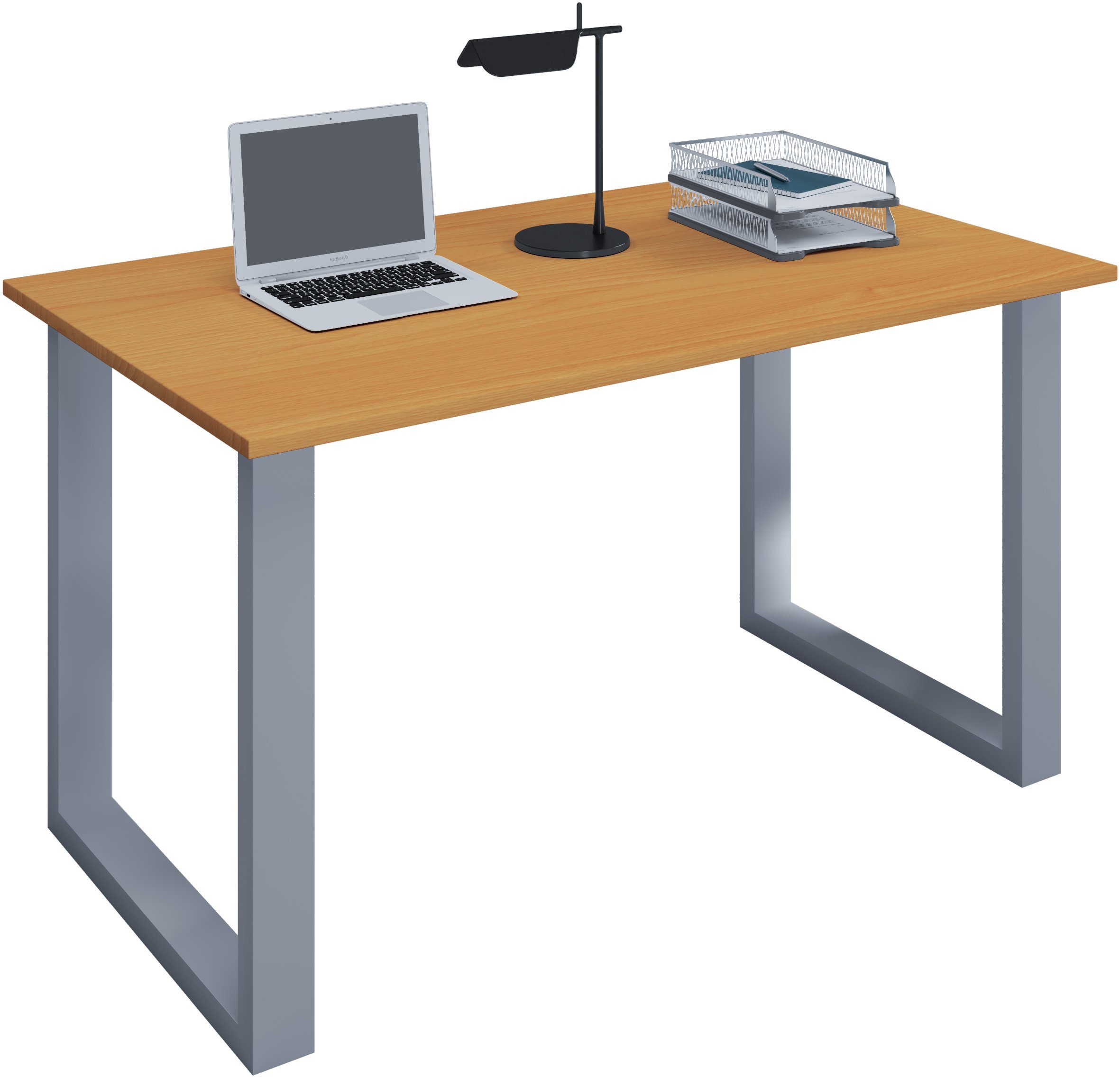 VCM Schreibtisch Lona Computertisch B. 80 x T. 50 x H. 76 cm, Ergonomisches Arbeiten, Büro oder Homeoffice, stabiles Metallgestell