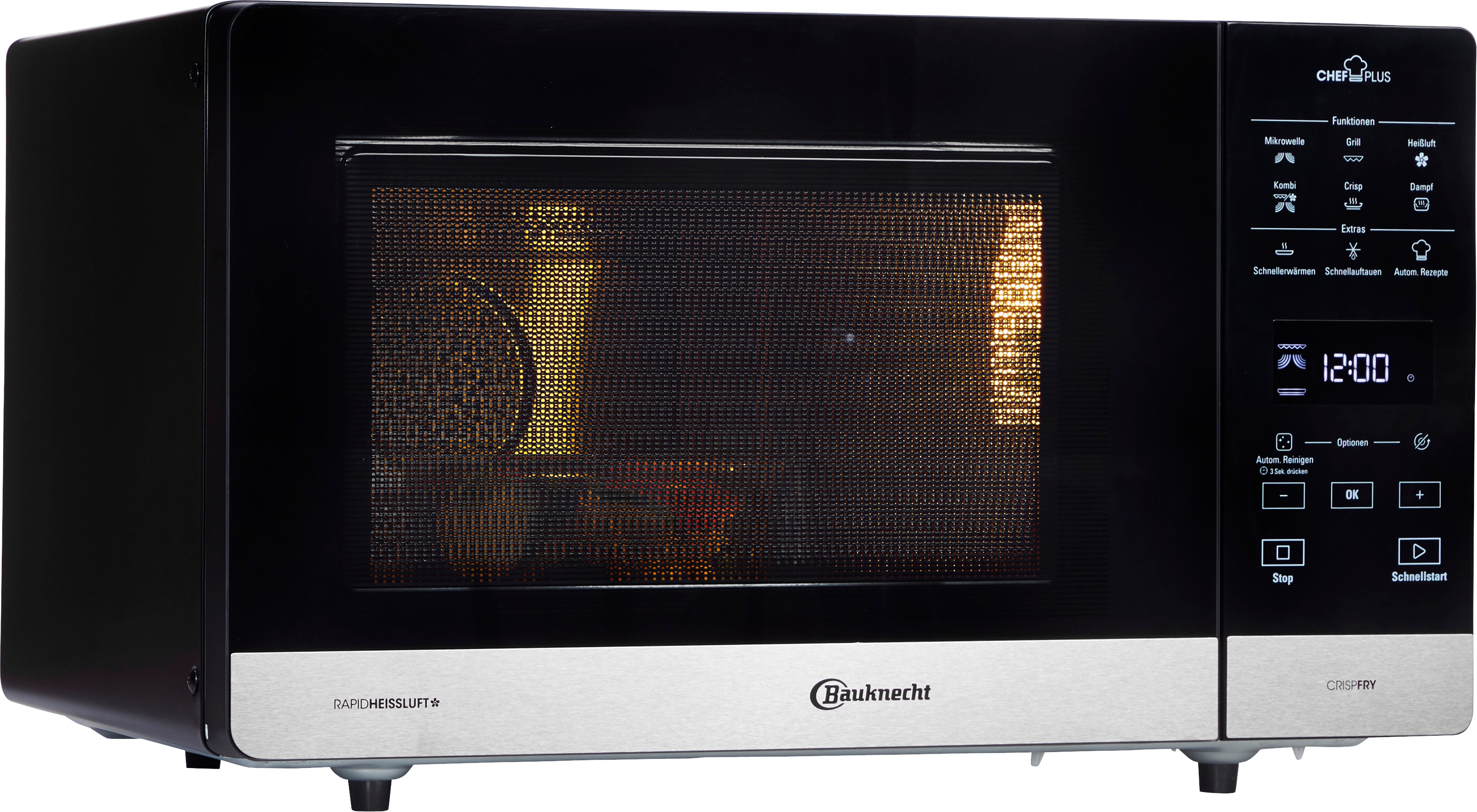 BAUKNECHT Mikrowelle MW 59 MB, Dampfgarfunktion, Grill, Heißluft, Mikrowelle, 25 l