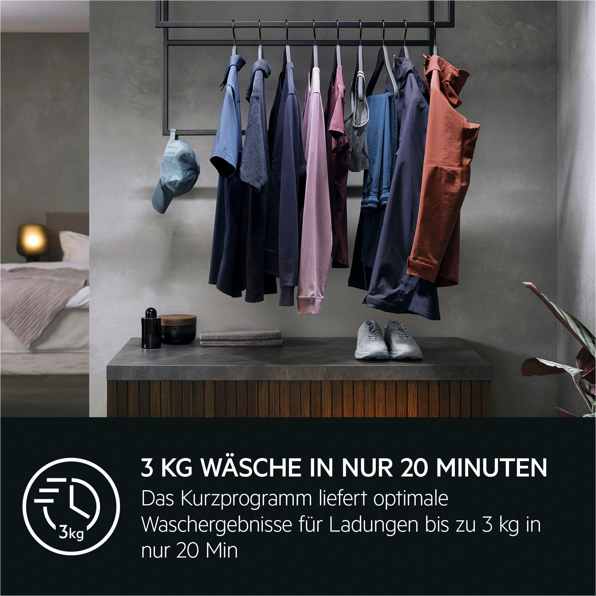 AEG Waschmaschine ProSense® 6000 bis Energie und Zeit, U/min, 1400 8 LR6A648, Mengenautomatik​ Wasser 40% spart kg, 