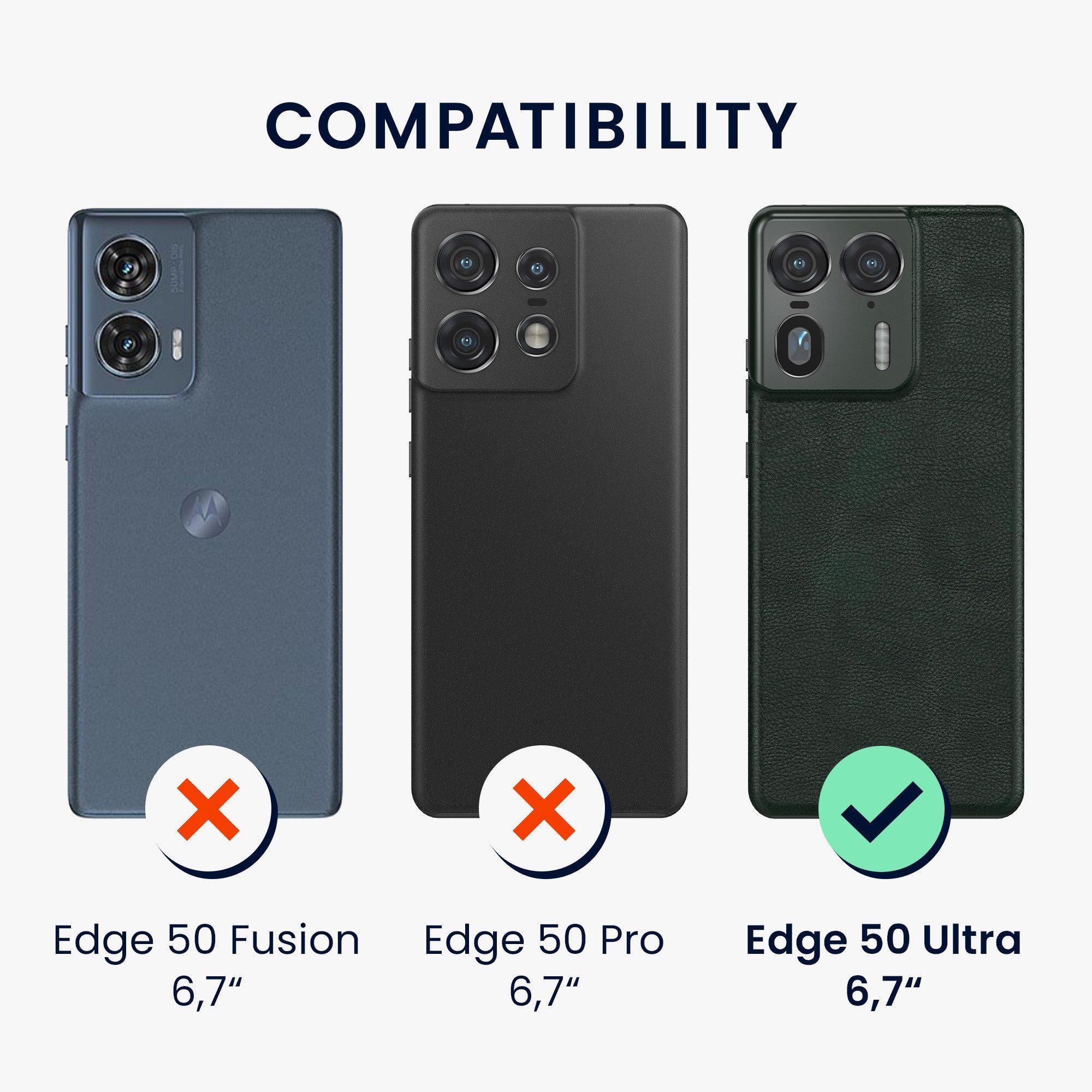 kwmobile Handyhülle Handyhülle für Motorola Edge 50 Ultra Hülle, Weiches Handy Silikon Case - Schutzhülle Cover