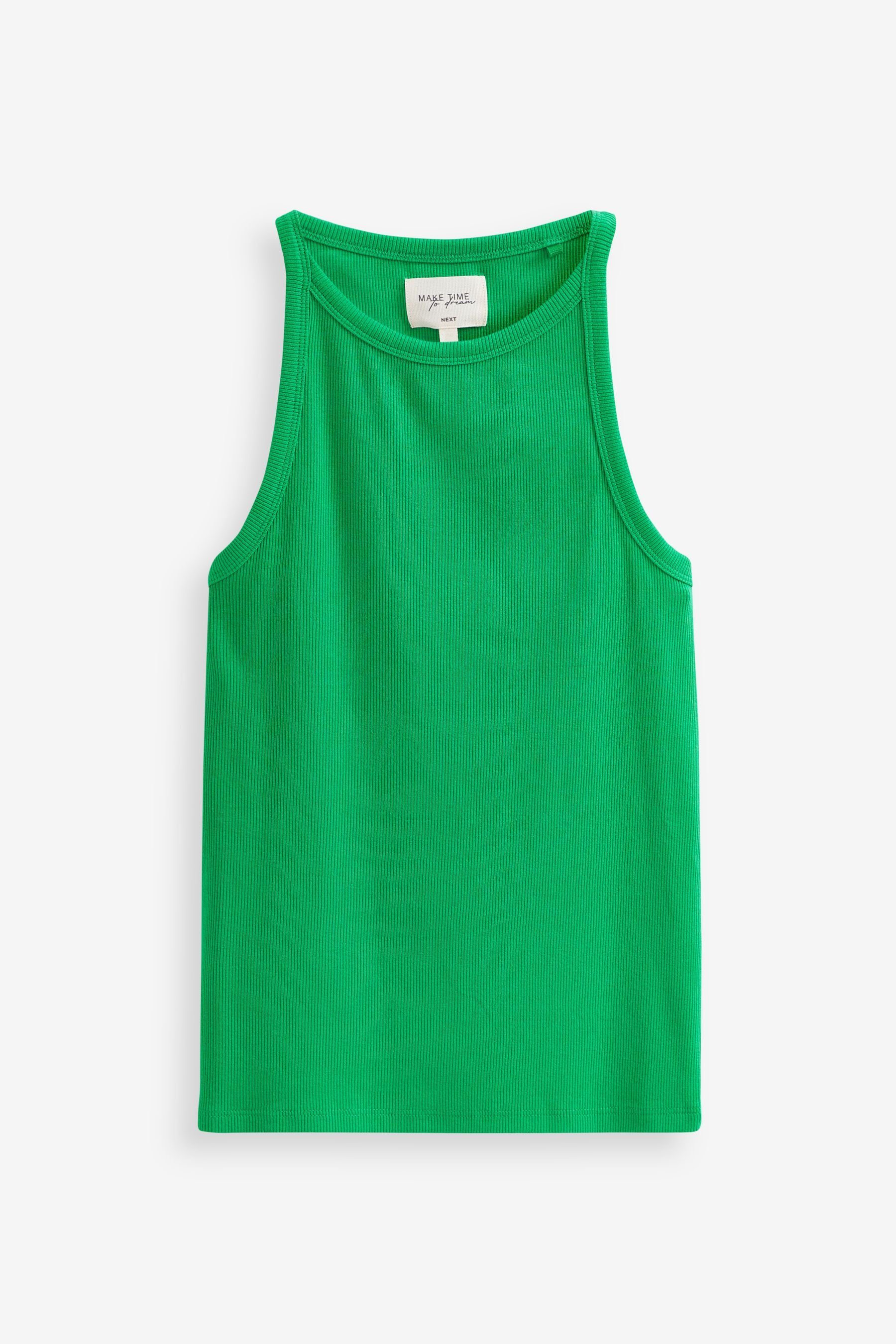 Pyjama Schlafanzug und tlg) Abstract Baumwolle Next Trägertop (2 Shorts mit mit Bright Green