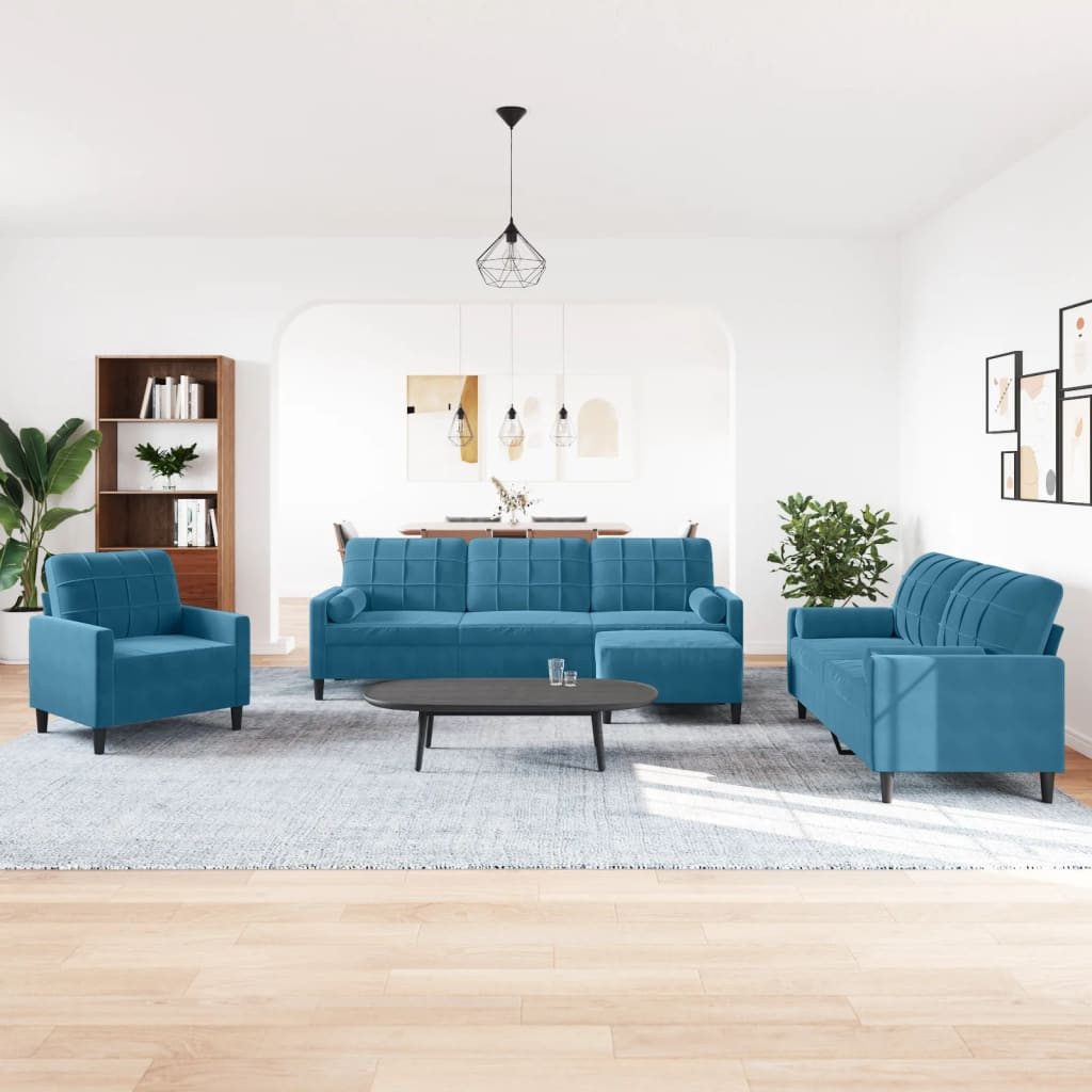 vidaXL Sofa 4-tlg. Sofagarnitur mit Kissen günstig online kaufen