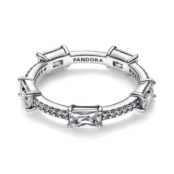 Pandora Fingerring Pandora Rectangular Bars Sparkling Pavé Ring 192397C01-56