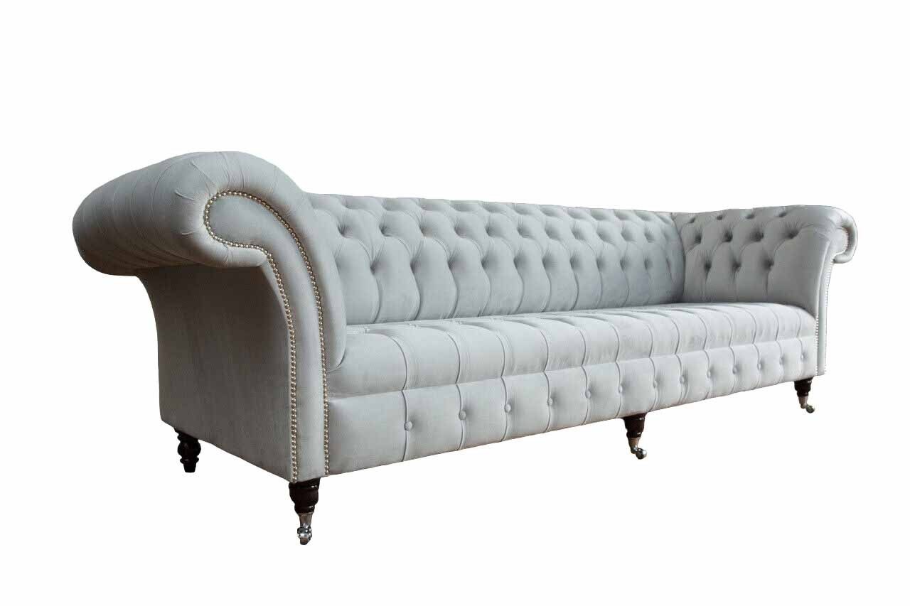 Xlmoebel Chesterfield-Sofa Designer 4-Sitzer Sofa aus Stoff mit Polsterung, 1 Teile, Made in Europa