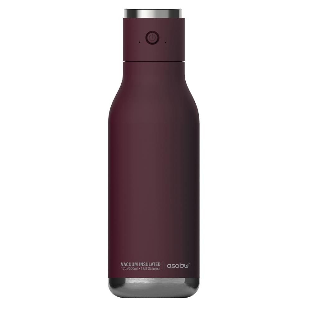 ASOBU Trinkflasche Wireless Beat isolierte Edelstahlflasche mit Lautsprecher Rot, Edelstahl