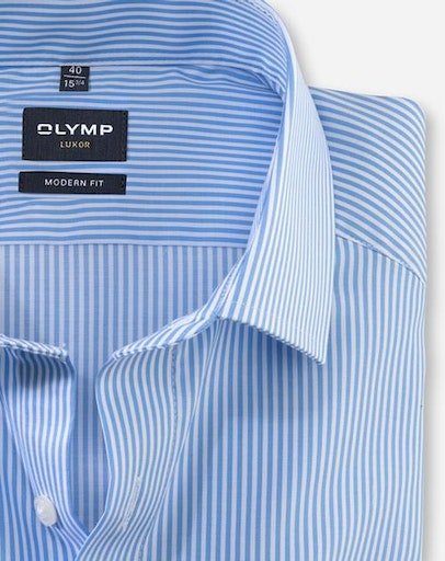 Luxor OLYMP modern Businesshemd bleu fit