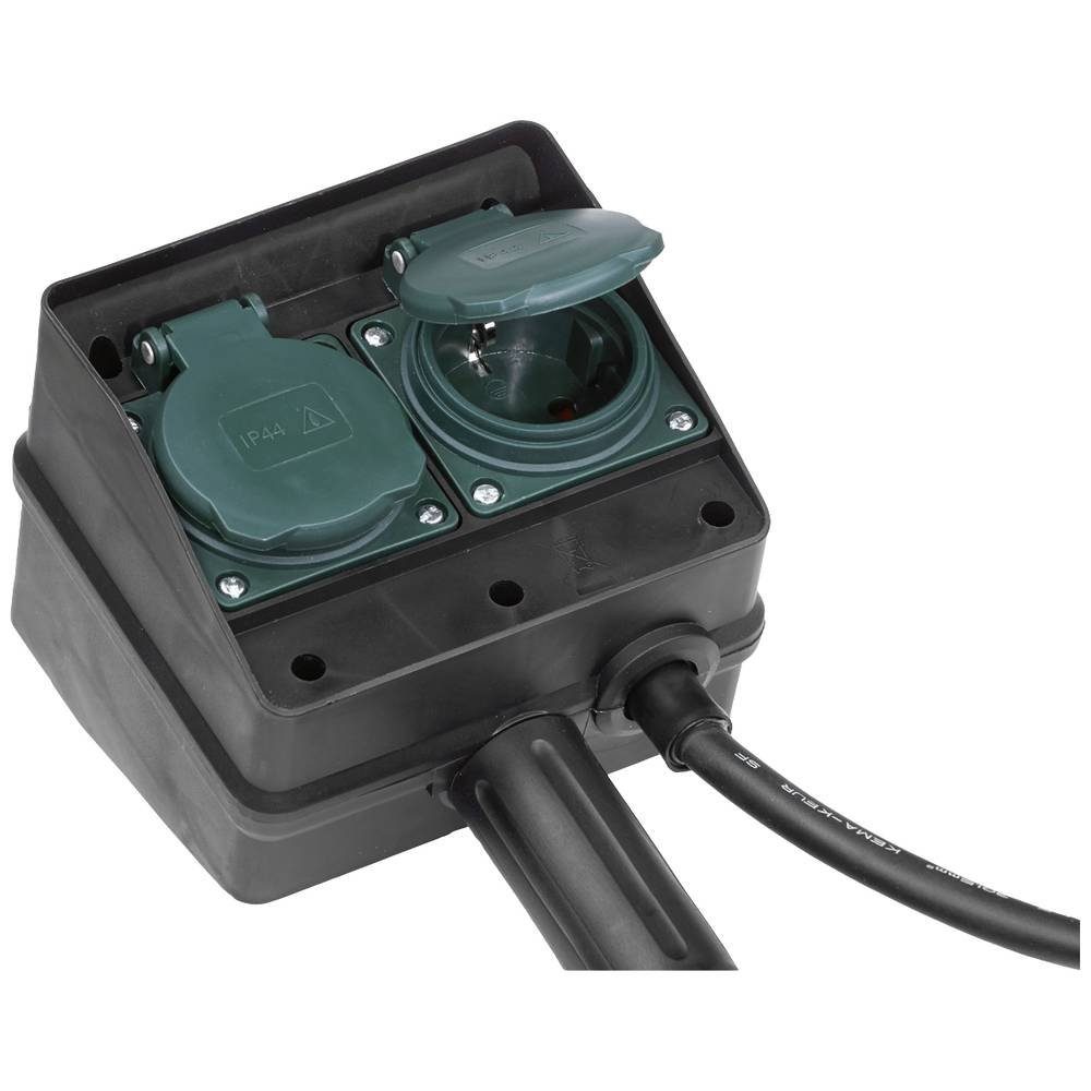 Brennenstuhl Gartensteckdose Gartensteckdose mit Erdspieß IP44 4-fach 10m H07RN-F 3G1.5 1154450, mit Erdspieß – Bild 4 von 5