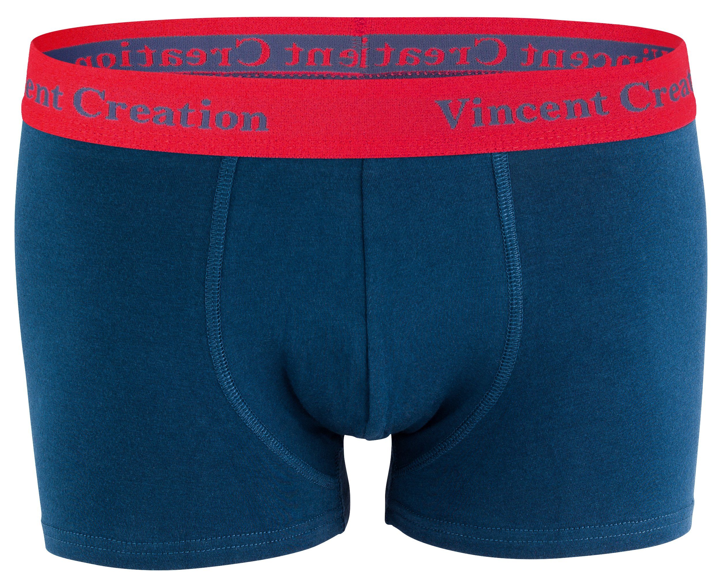 Baumwollmix stretchiger Boxershorts angenehm schwarz/rot/blau Vincent Creation® (6-St)