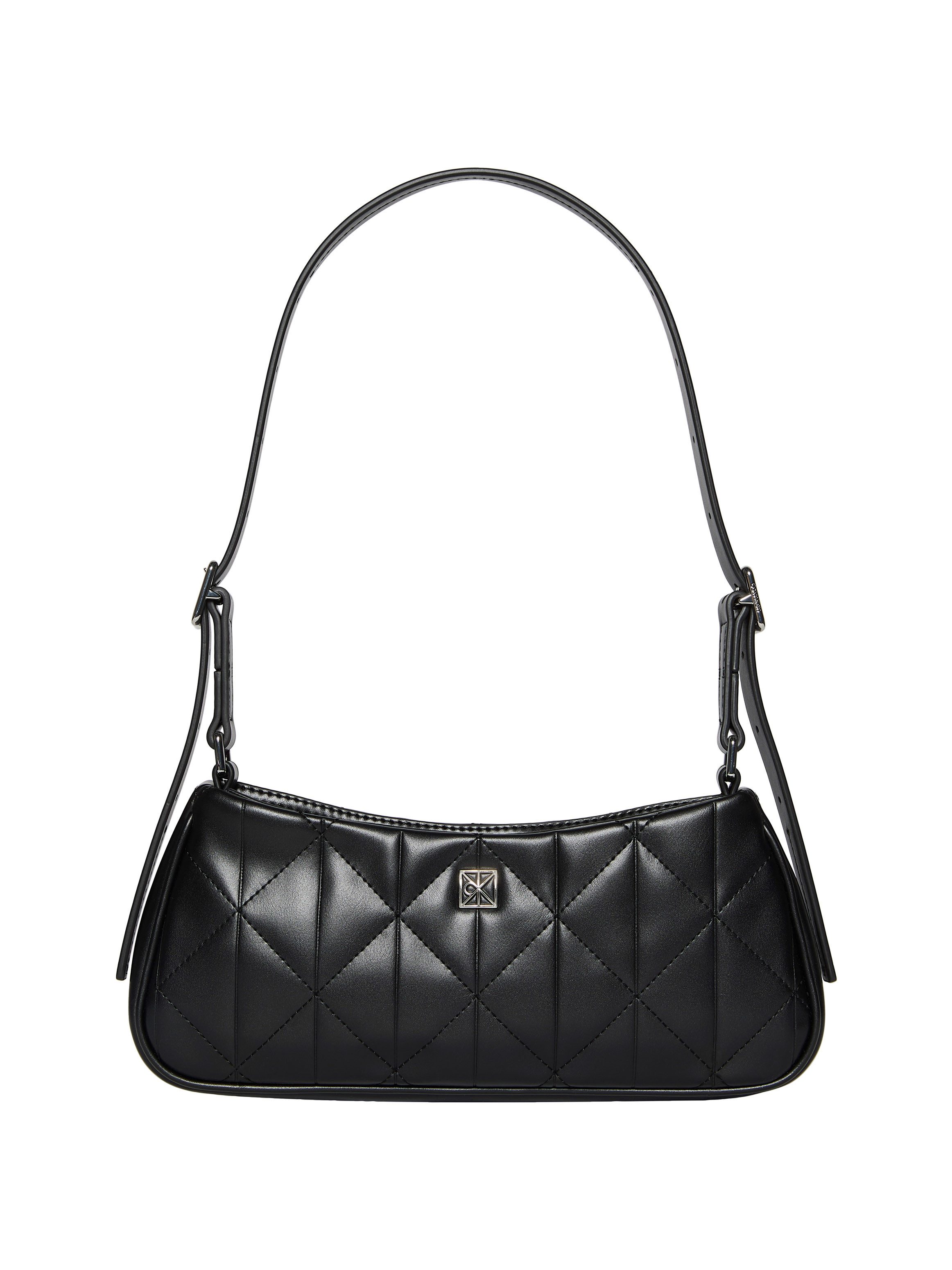 Calvin Klein Schultertasche QUILTED SM SHOULDER BAG, Damen Henkeltasche, Handtasche, Umhängetasche in gestepptem Look
