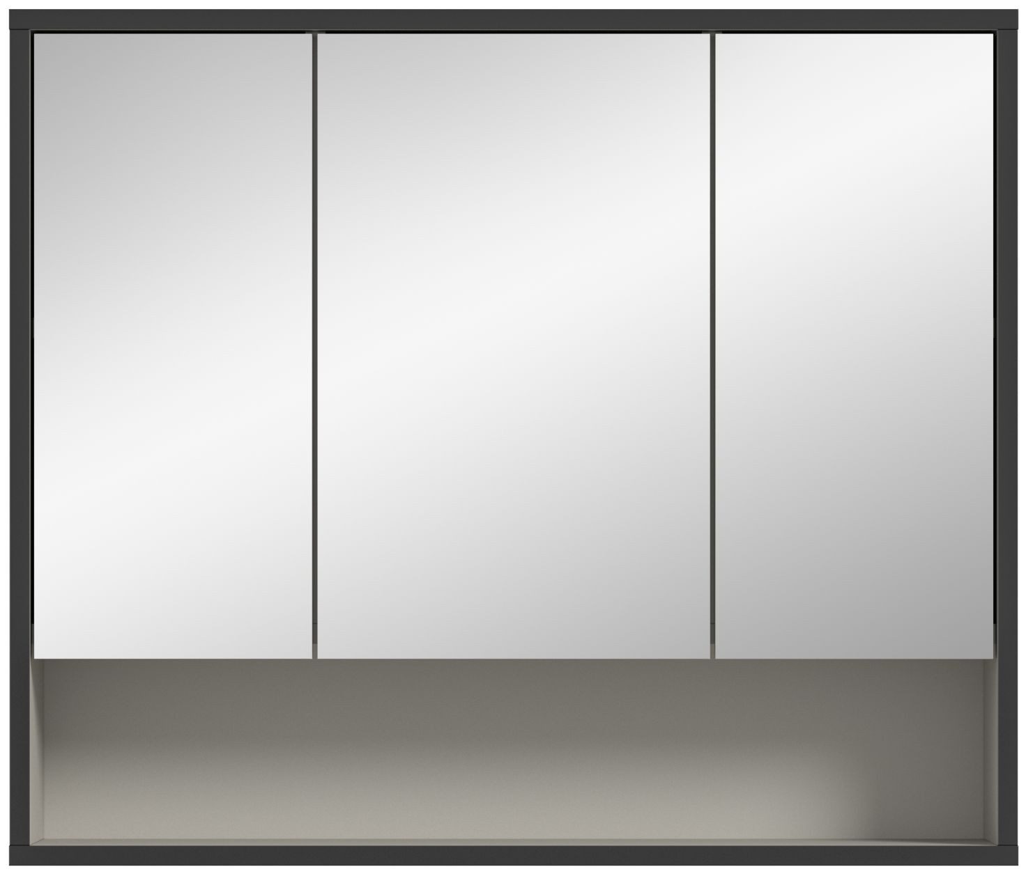 xonox.home Badezimmerspiegelschrank Kaschmir Nachbildung Softclose Melamin Modern 80x68x19 cm