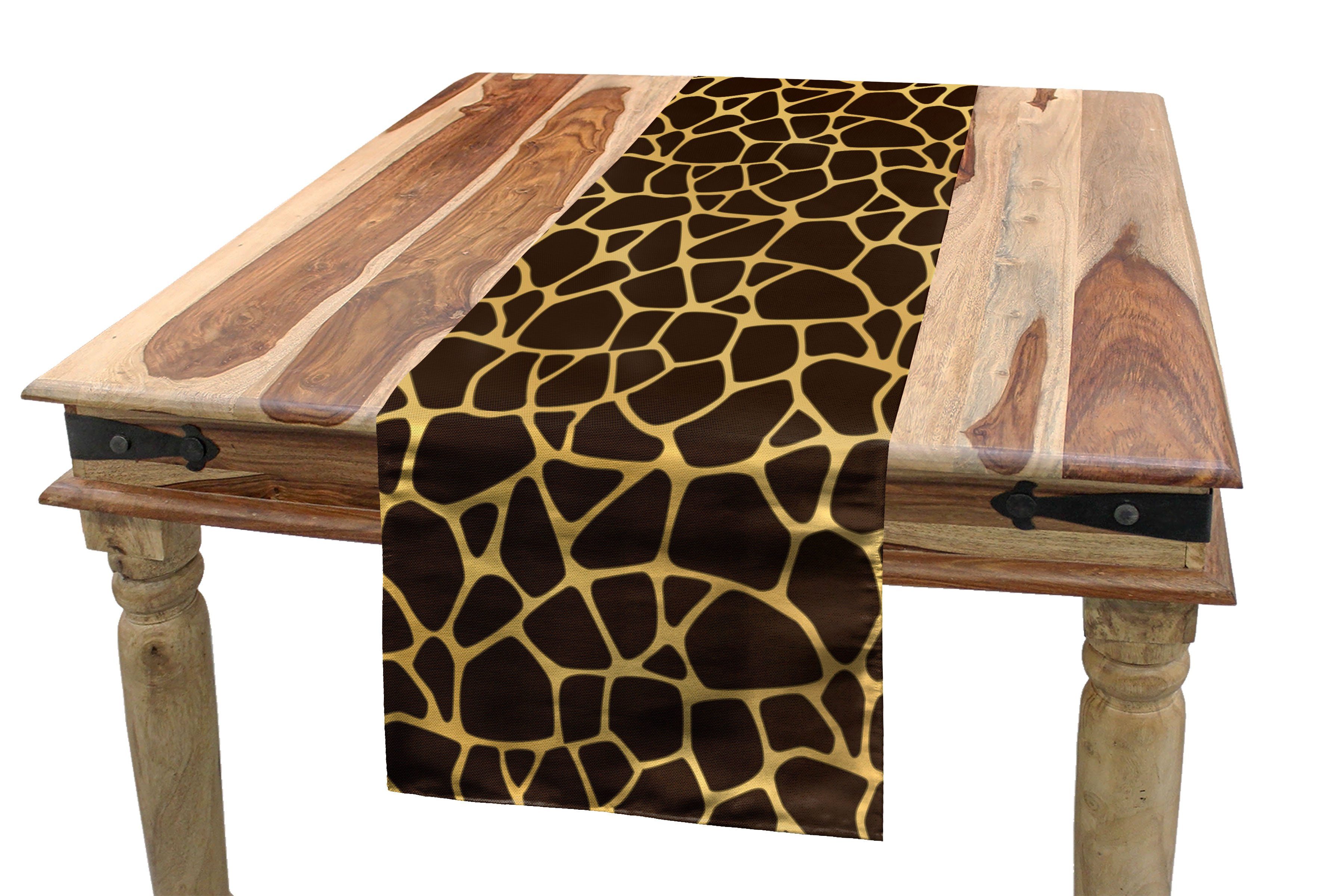 Tierhaut Küche Giraffe Dekorativer Entwurf Tischläufer, Tischläufer Abakuhaus Abstrakte Esszimmer Rechteckiger