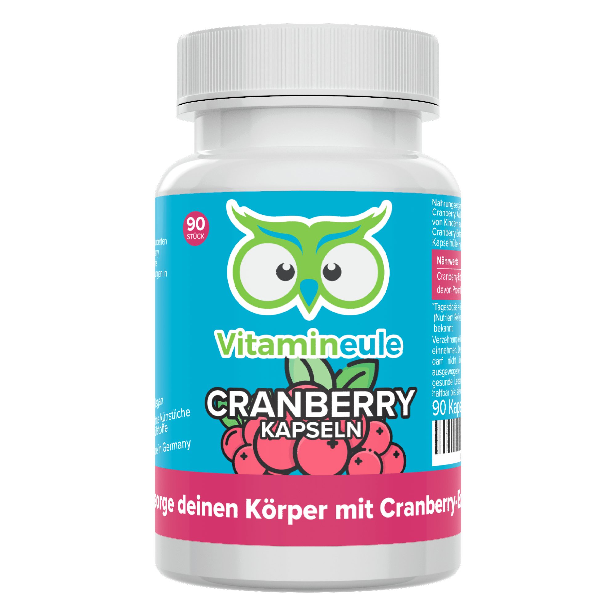 Cranberry Kapseln - 250 mg natürlicher Cranberry-Extrakt (100:1) - Kapsel
