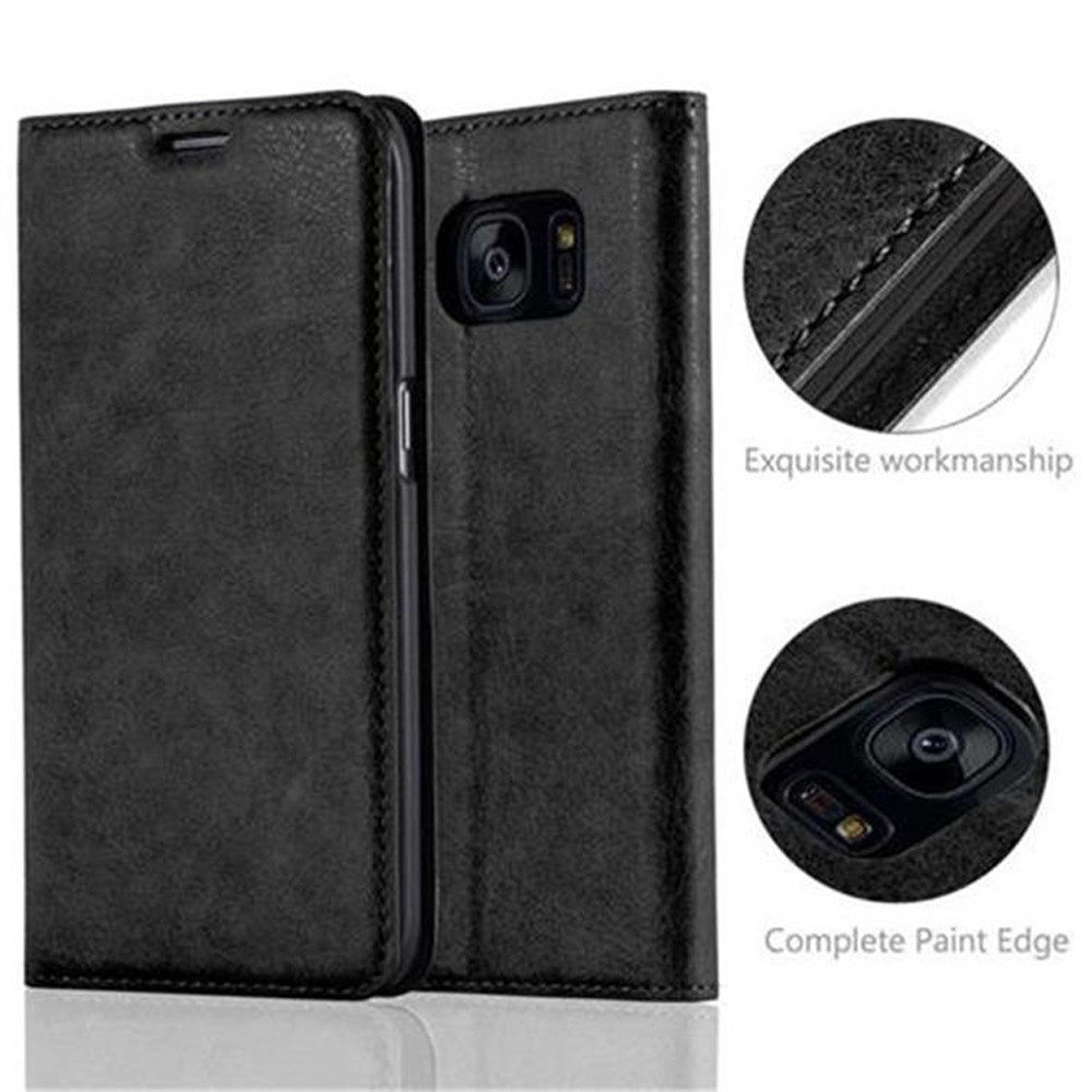 Cadorabo Handyhülle für Samsung Galaxy S7 EDGE Hülle Samsung Galaxy S7 EDGE, Hülle Schutzhülle mit Standfunktion, Magnetverschluss und Kartenfach