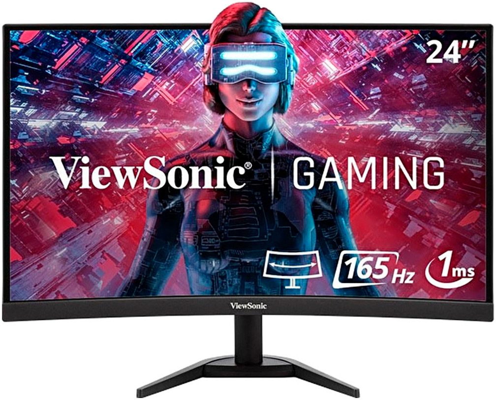 Viewsonic VX2418C Curved-Gaming-Monitor (60 cm/24 ", 1920 x 1080 px, Full HD, 1 ms Reaktionszeit, 165 Hz, VA LED)