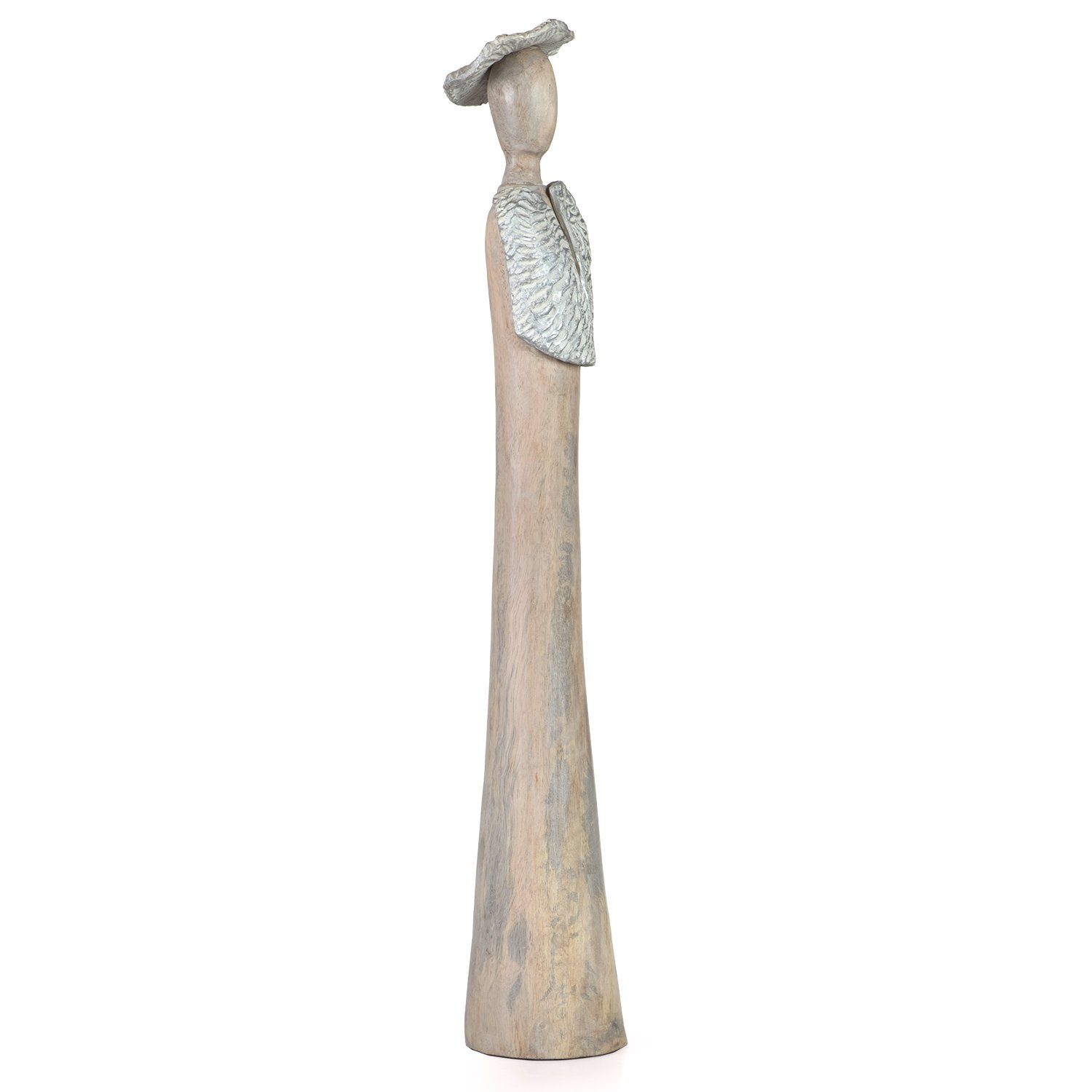 Moritz Skulptur Skulptur Große Frau Lady mit Hut B, Holz, Tischdeko, Fensterdeko, Wanddeko, Holzdeko, Weihnachtsdeko