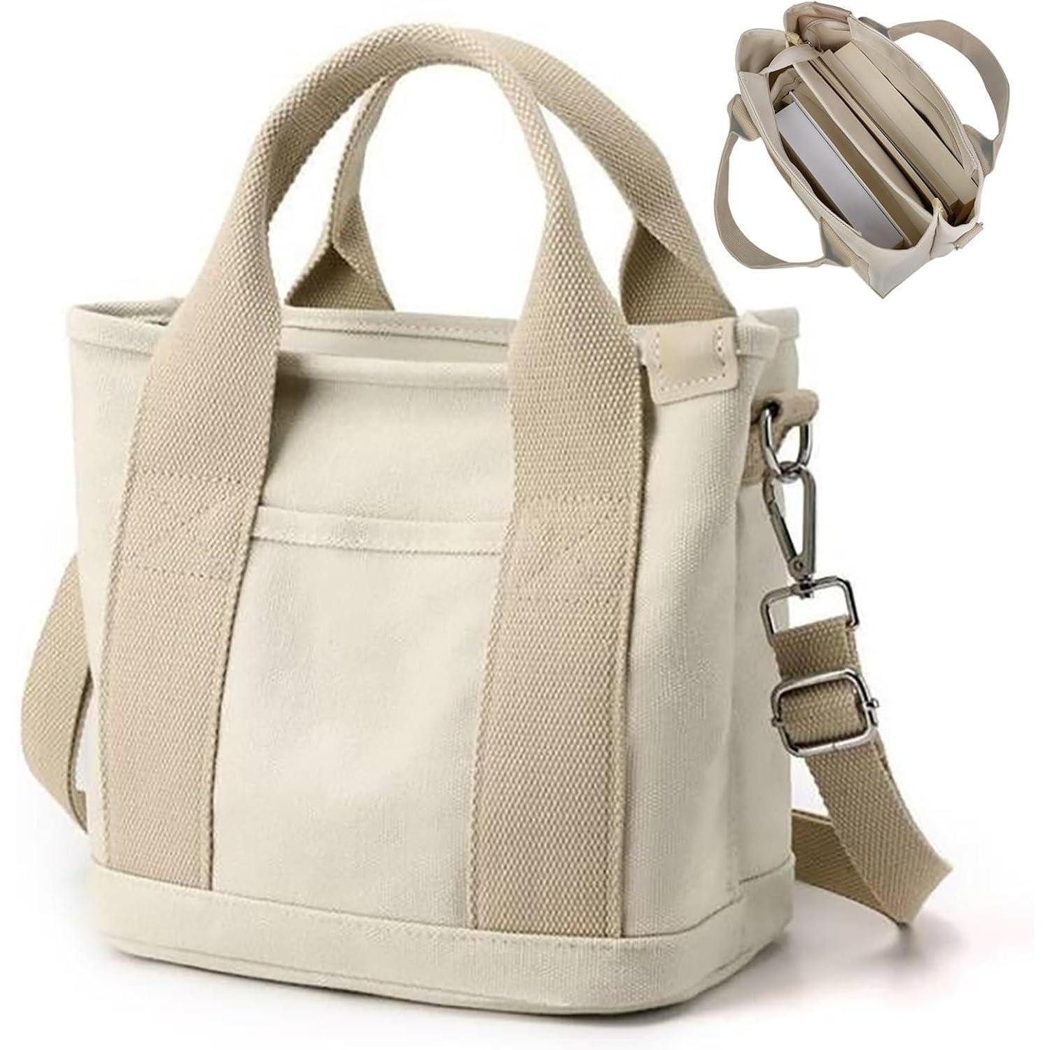 Umhängetasche Handtasche Canvas Damen Umhängetasche Reißverschluss Alltag Schule