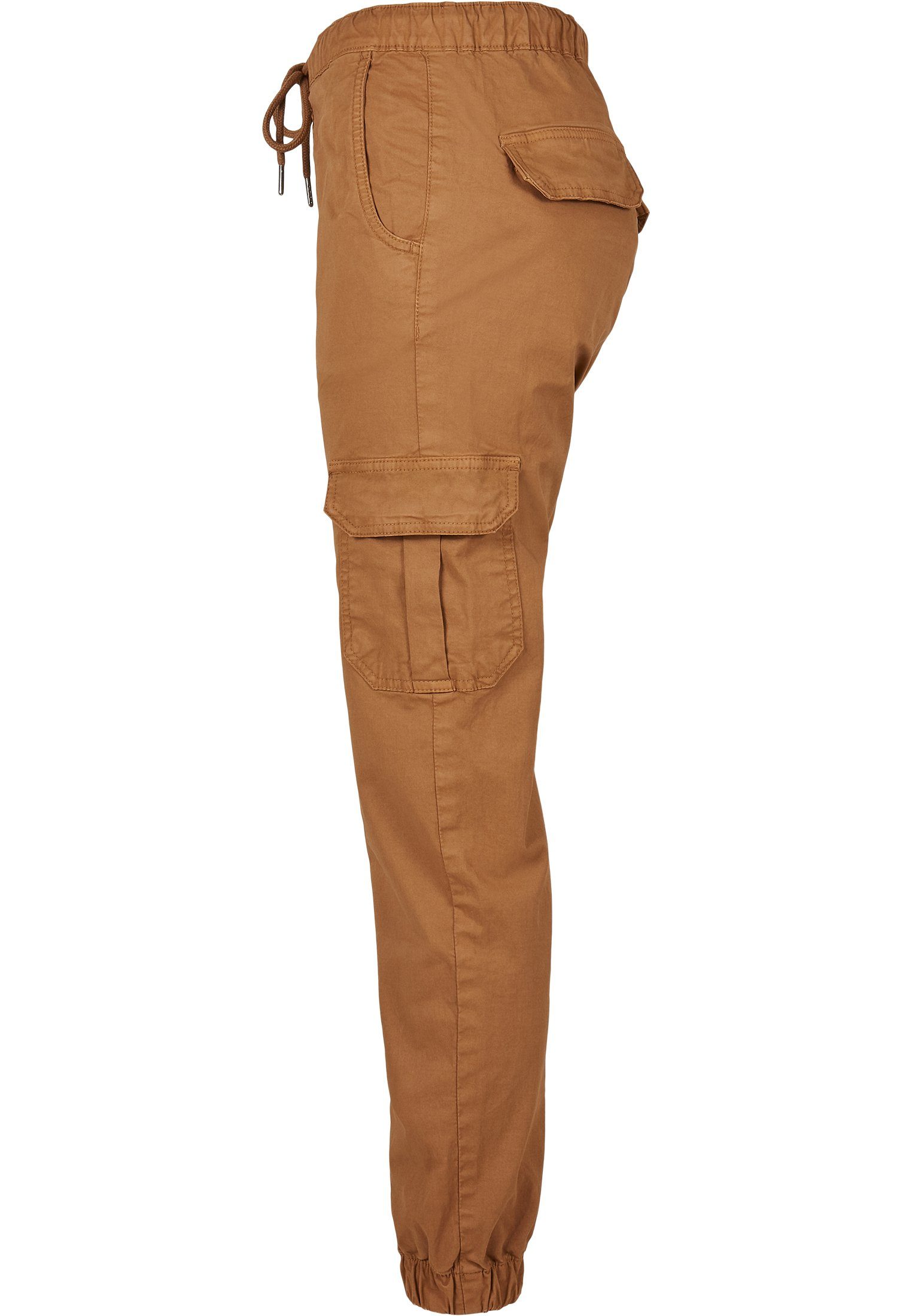 URBAN CLASSICS Cargohose Damen Ladies toffee Jogging Cargo (1-tlg) Waist High Pants