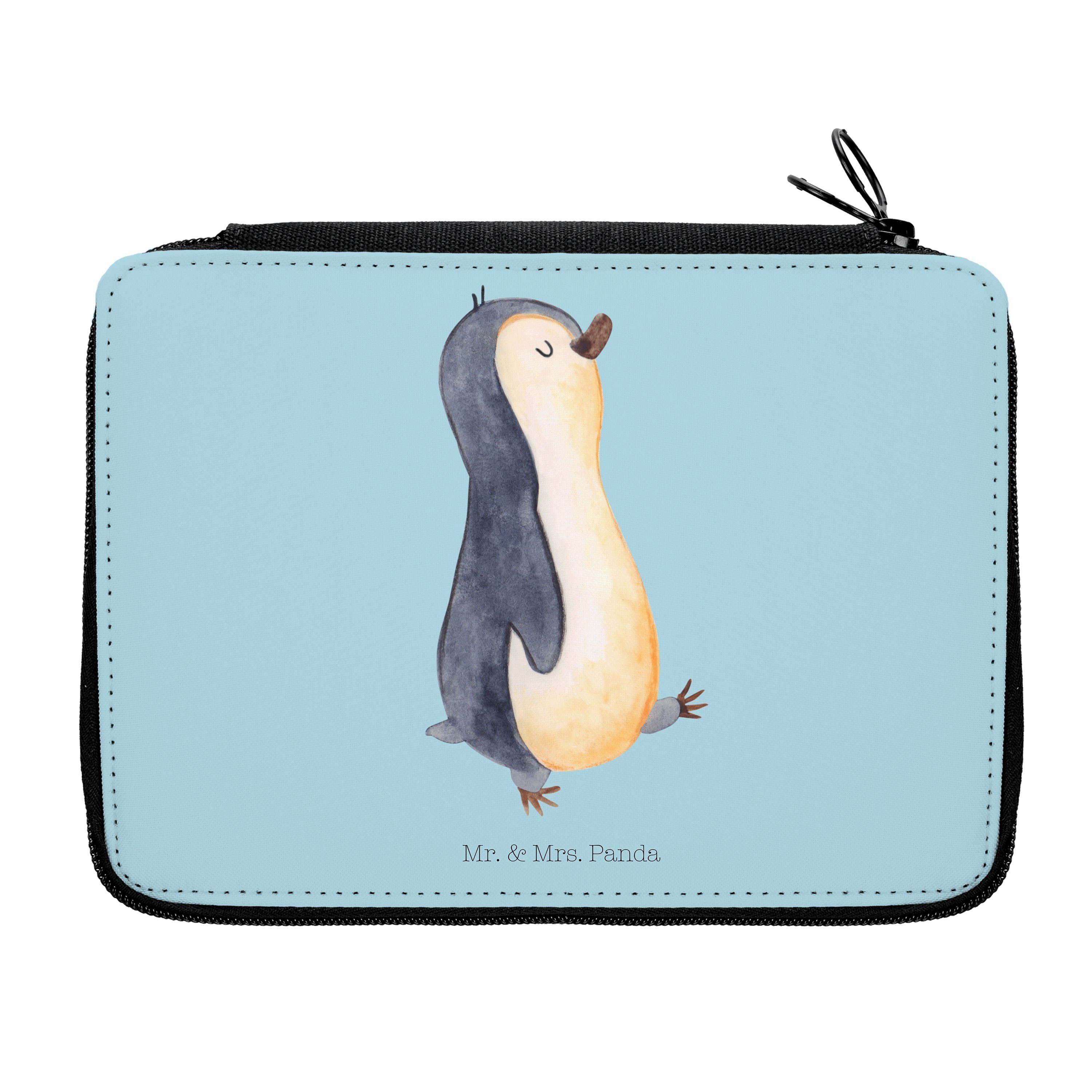 Federmäppchen Panda Pinguin Eisblau Geschenk, marschierend - Stiftetasche, Mrs. - (1-tlg) & Einschulung, Mr.