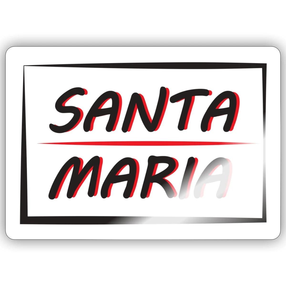 Spreadshirt Aufkleber Schlager Fanartikel, Santa Maria Sticker Aufkleber