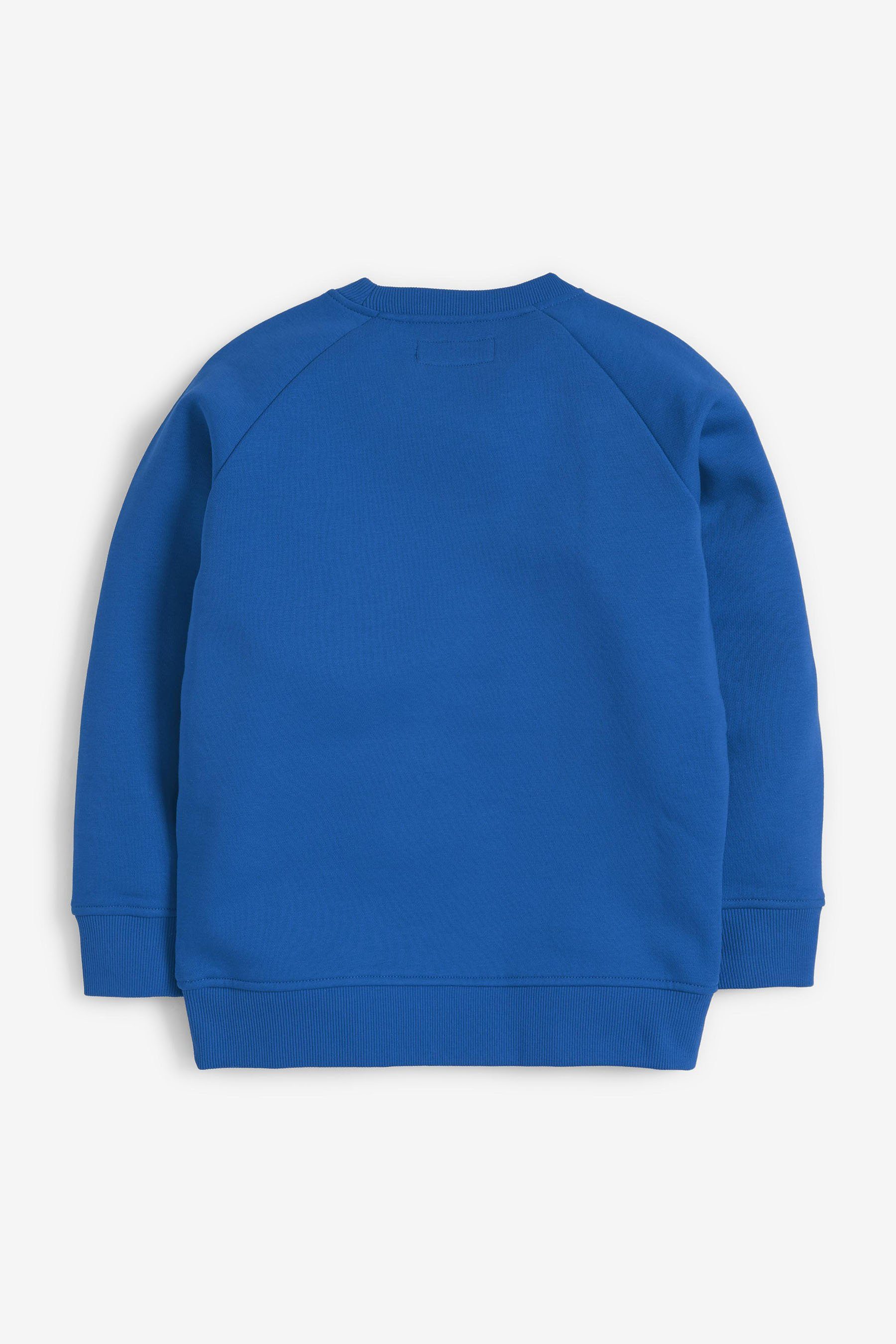 Next (2-tlg) Schulpullover mit V-Ausschnitt Blue Sweatshirt 2er-Pack