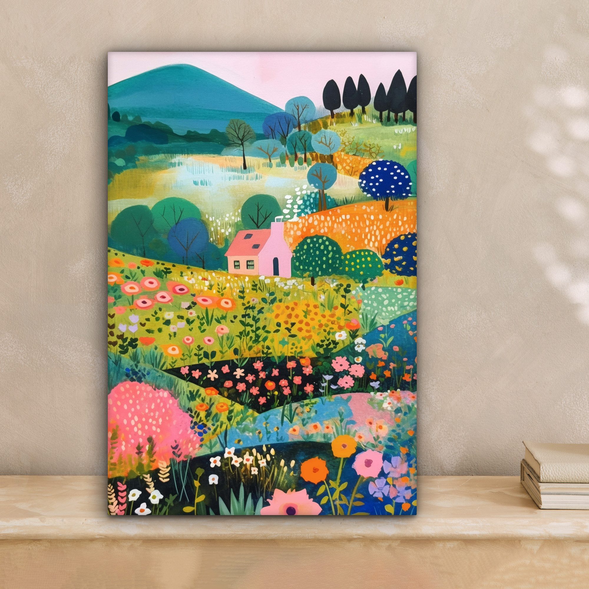 OneMillionCanvasses® Leinwandbild Hügellandschaft - Fantasievoll - günstig online kaufen