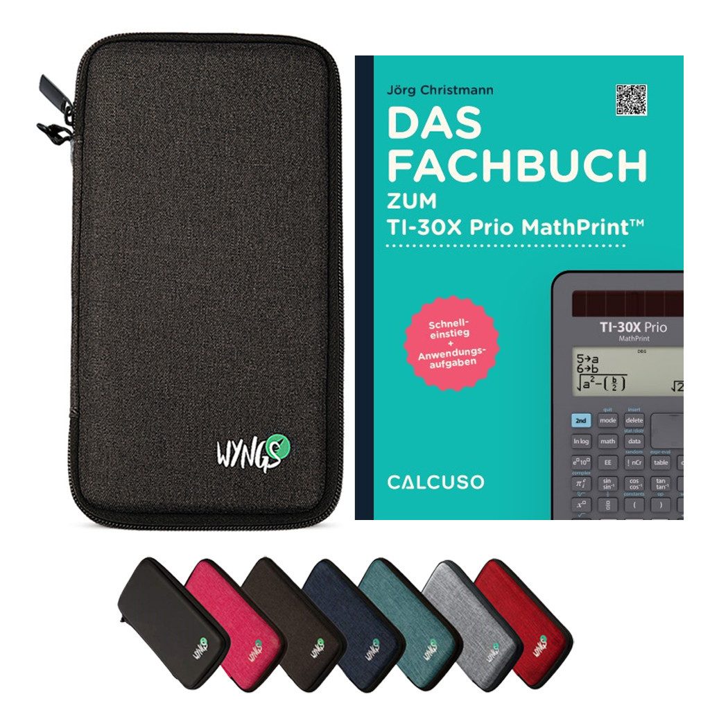 Taschenrechner CALCUSO Zubehör Standardpaket Dunkelgrau kompatibel für Taschenrechner