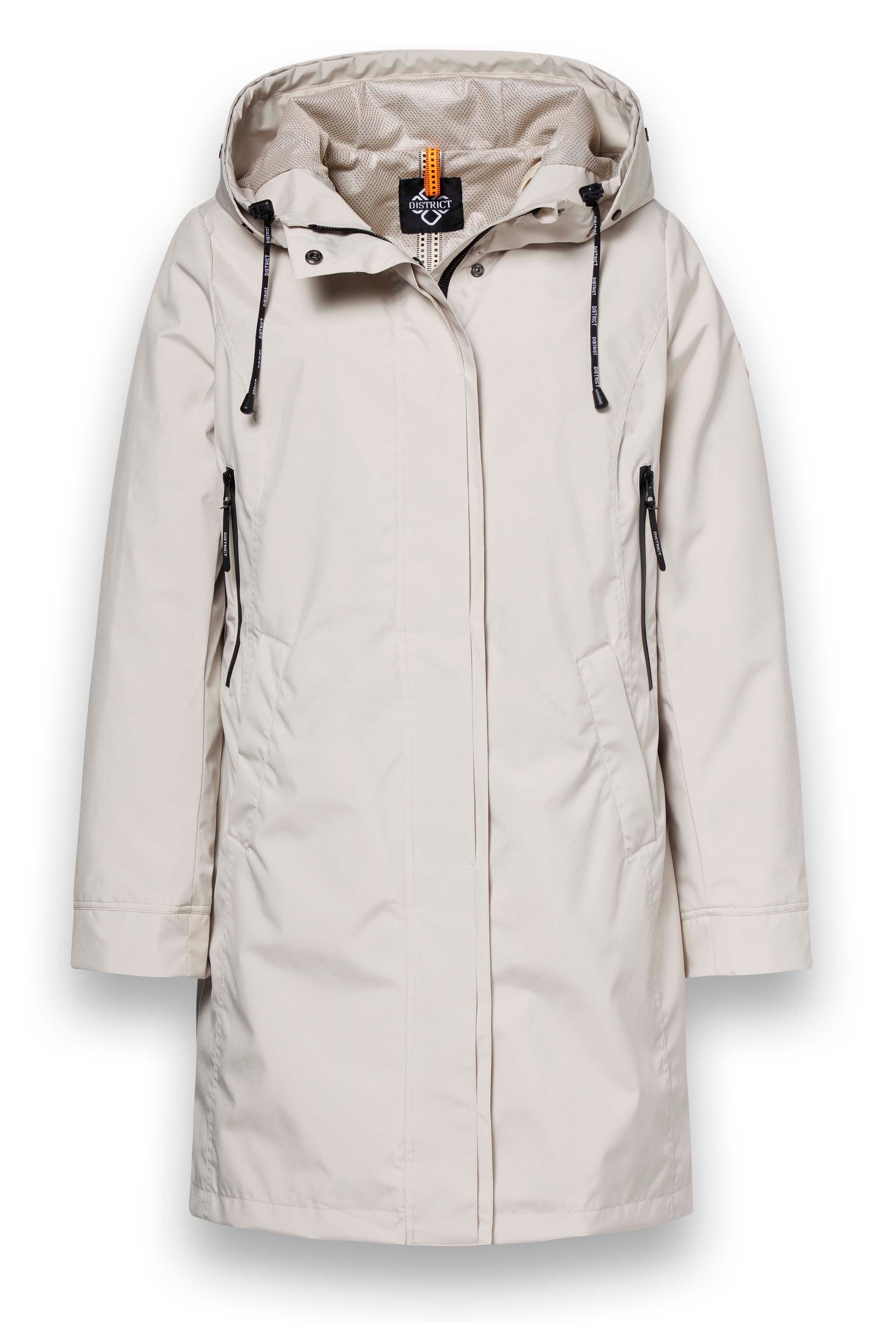District Funktionsjacke Übergangsjacke Dandelion (Parka, mit Kapuze, wasserabweisend) beige