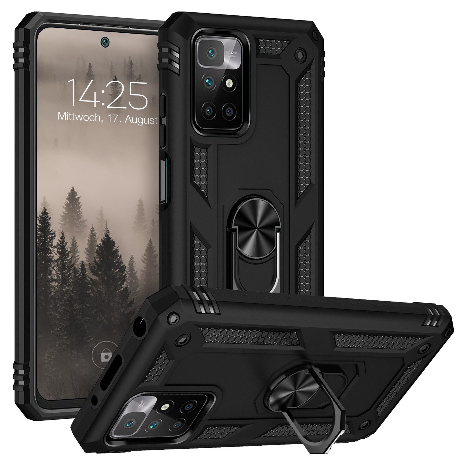 Tec-Expert Handyhülle Outdoor Cover Hülle für Xiaomi Redmi Note 10 5G 6.5 Zoll, 6.5, Premium Hülle aus verstärktem Polycarbonat