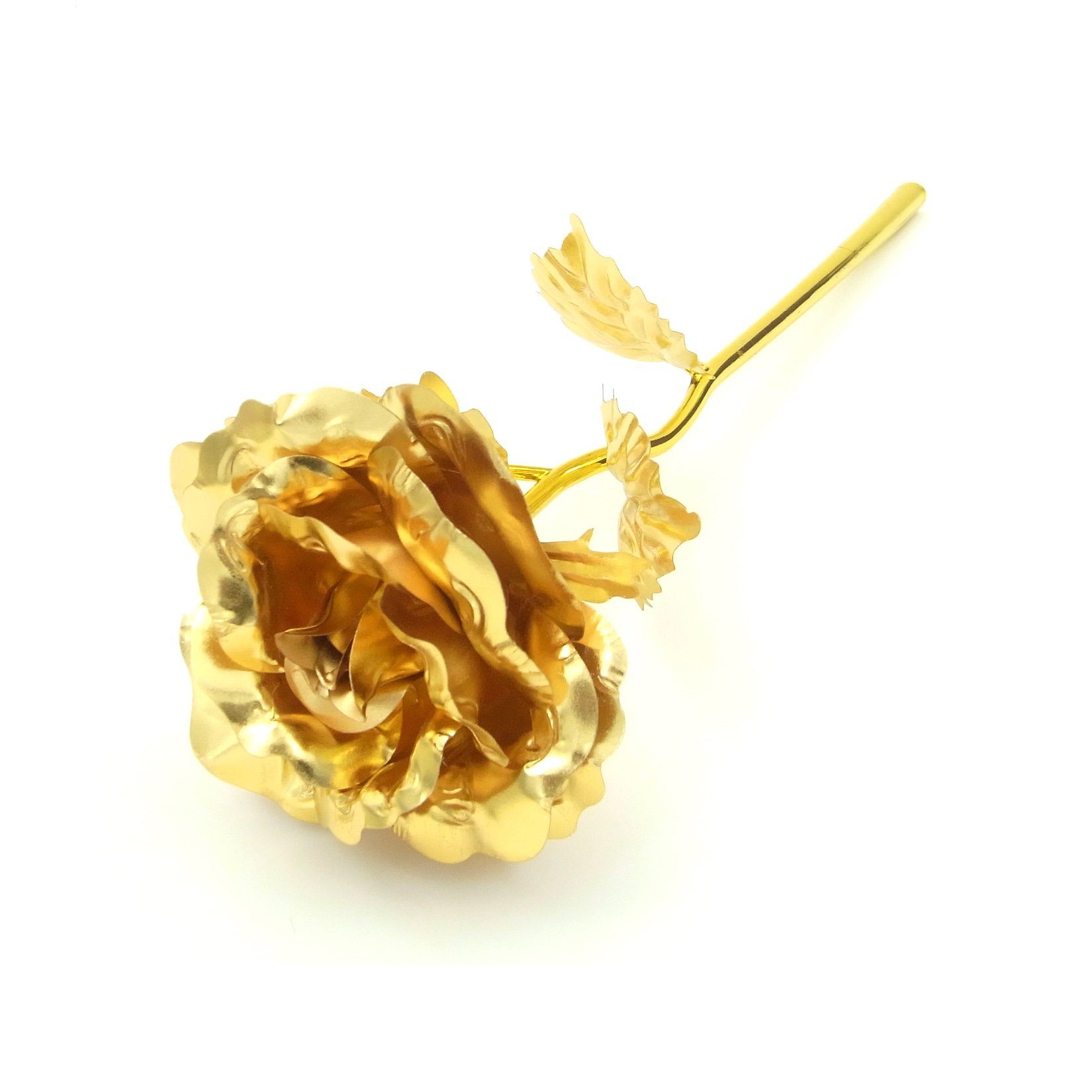 euroharry Rosette Goldene Gold Rose 24K Gold vergoldet Muttertag Valentinstag Geschenk
